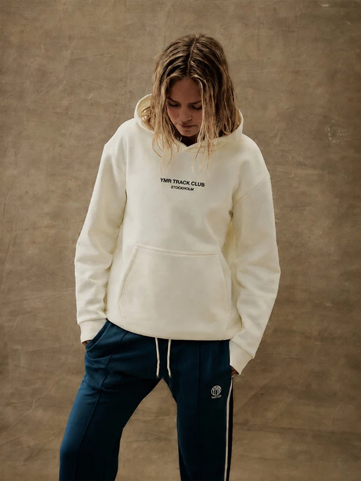 YMR Track Club Sandhamn Unisex Hoodie Off White