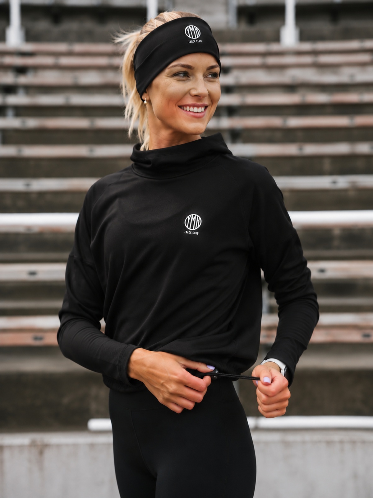 YMR Track Club Siljan Thermal Headband Sort