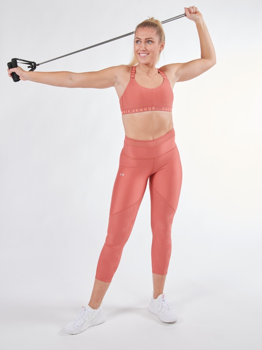 Under Armour Ankle Crop Jacquard Fractal Pink