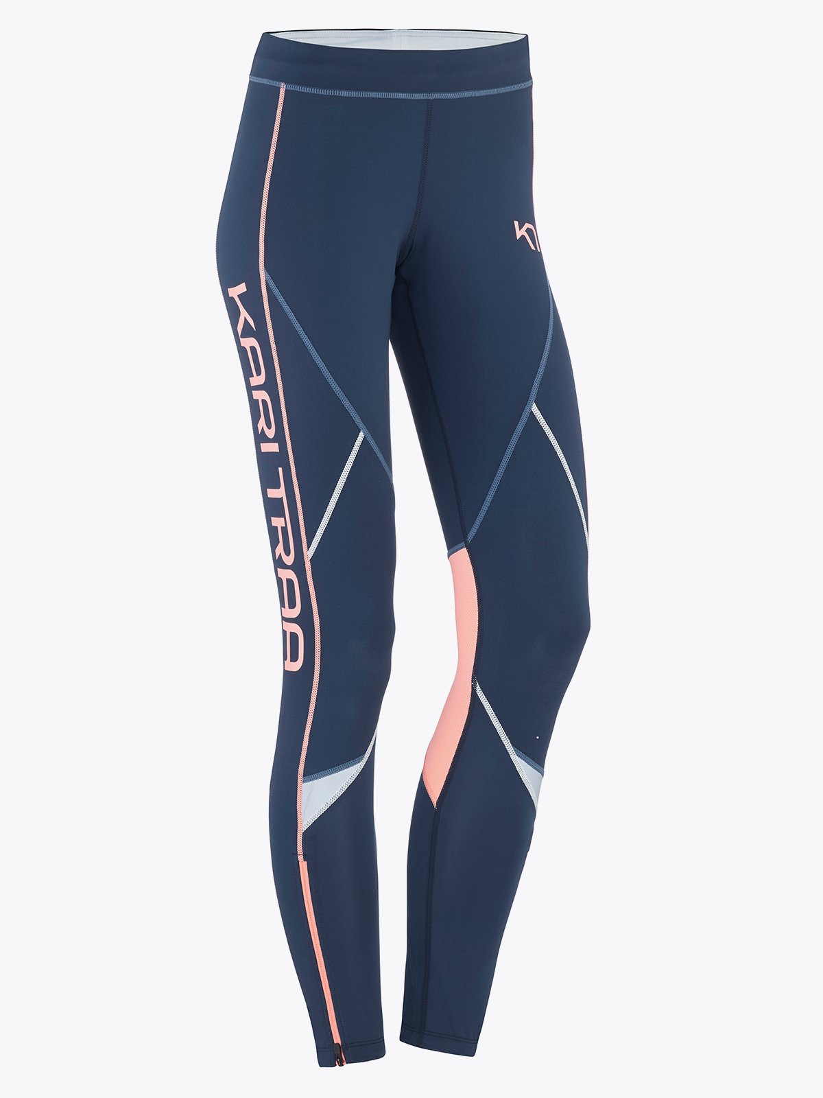 Kari Traa Louise Tights Blå med lyserosa detaljer