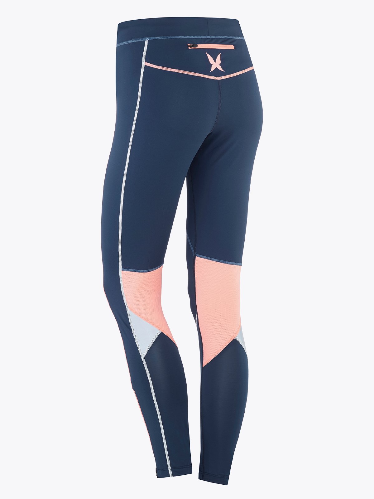 Kari Traa Louise Tights Blå med lyserosa detaljer