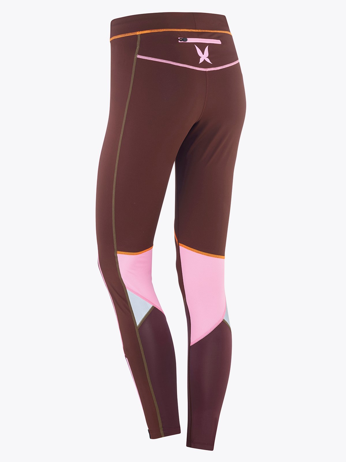 Kari Traa Louise Tights Burgunder med lyserosa detaljer