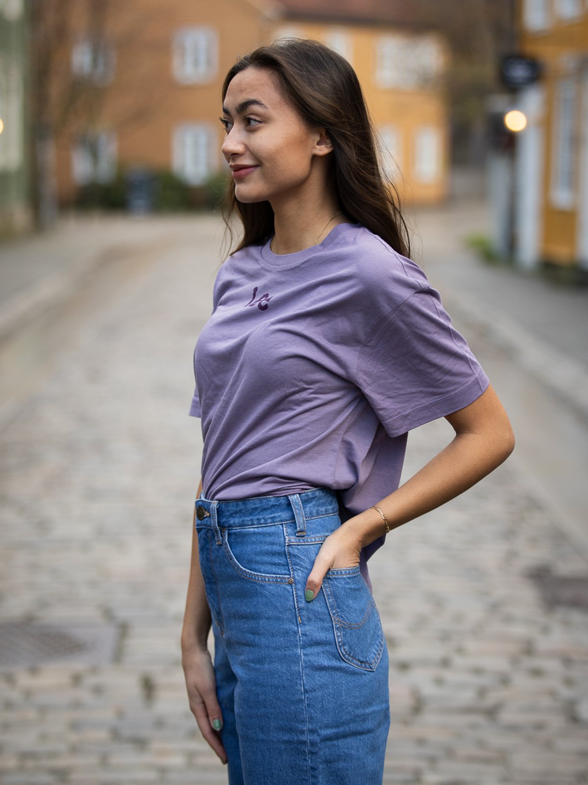 Lee Relaxed Crew Tee Washed Purple