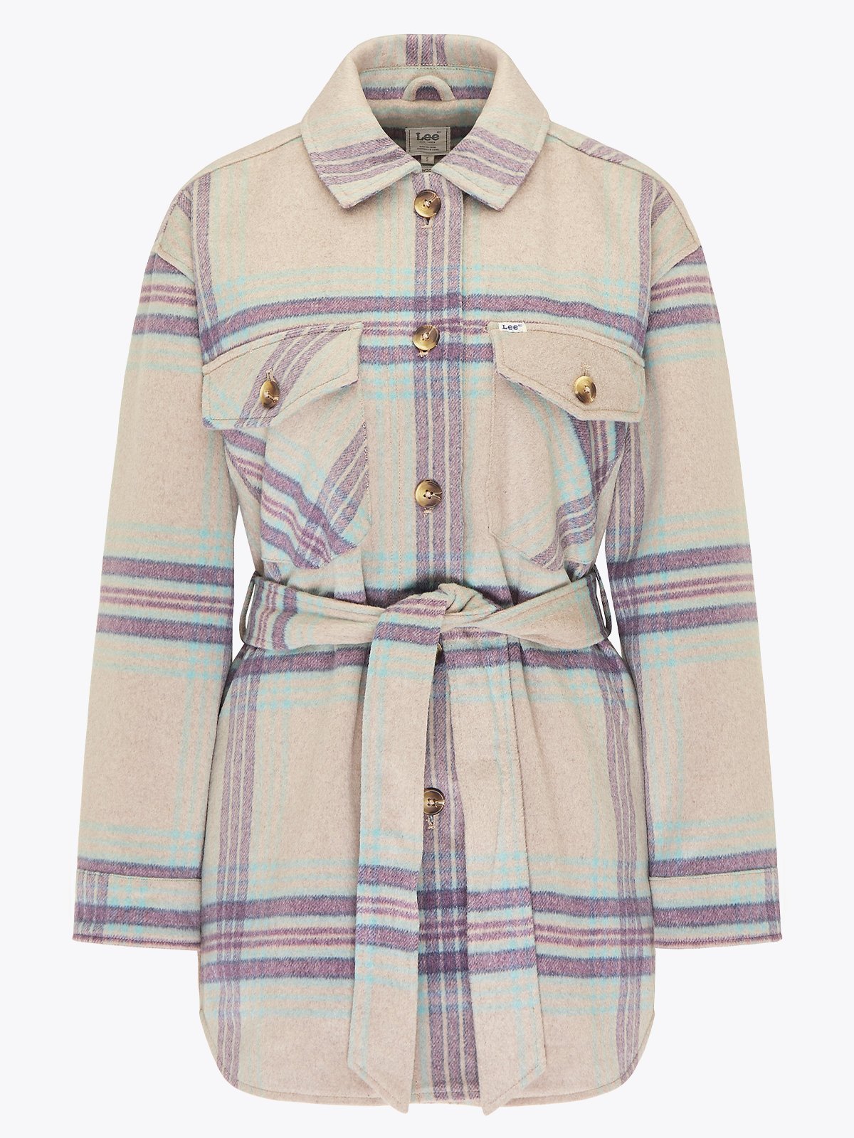 Lee Wool Overshirt Steel Green