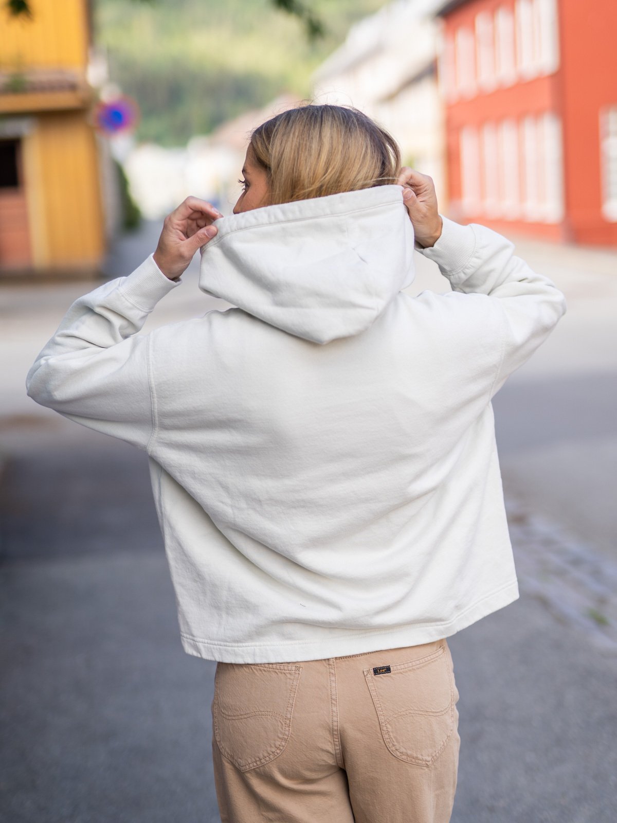 Lee Loose Hoodie Workwear White