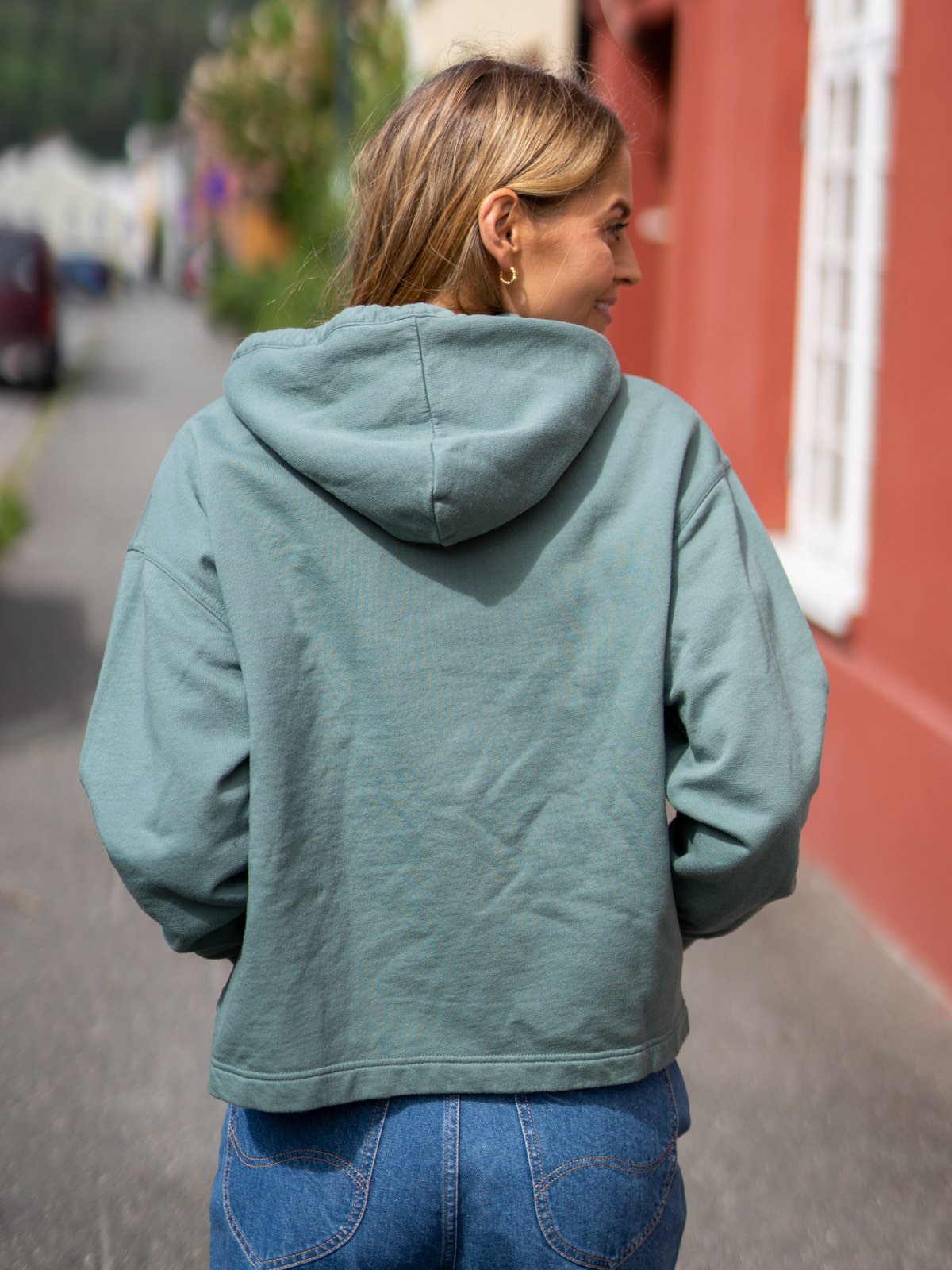 Lee Loose Hoodie Steel Green