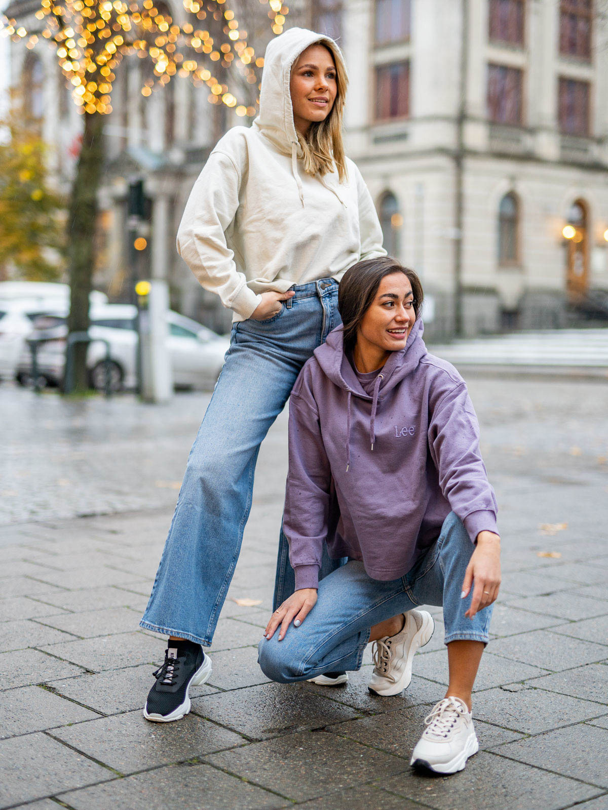 Lee Loose Hoodie Washed Purple