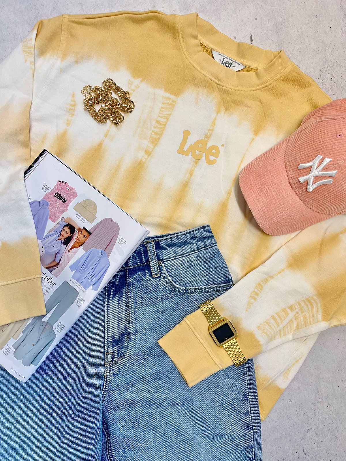 Lee Tie Dye Sweatshirt Golden Beam