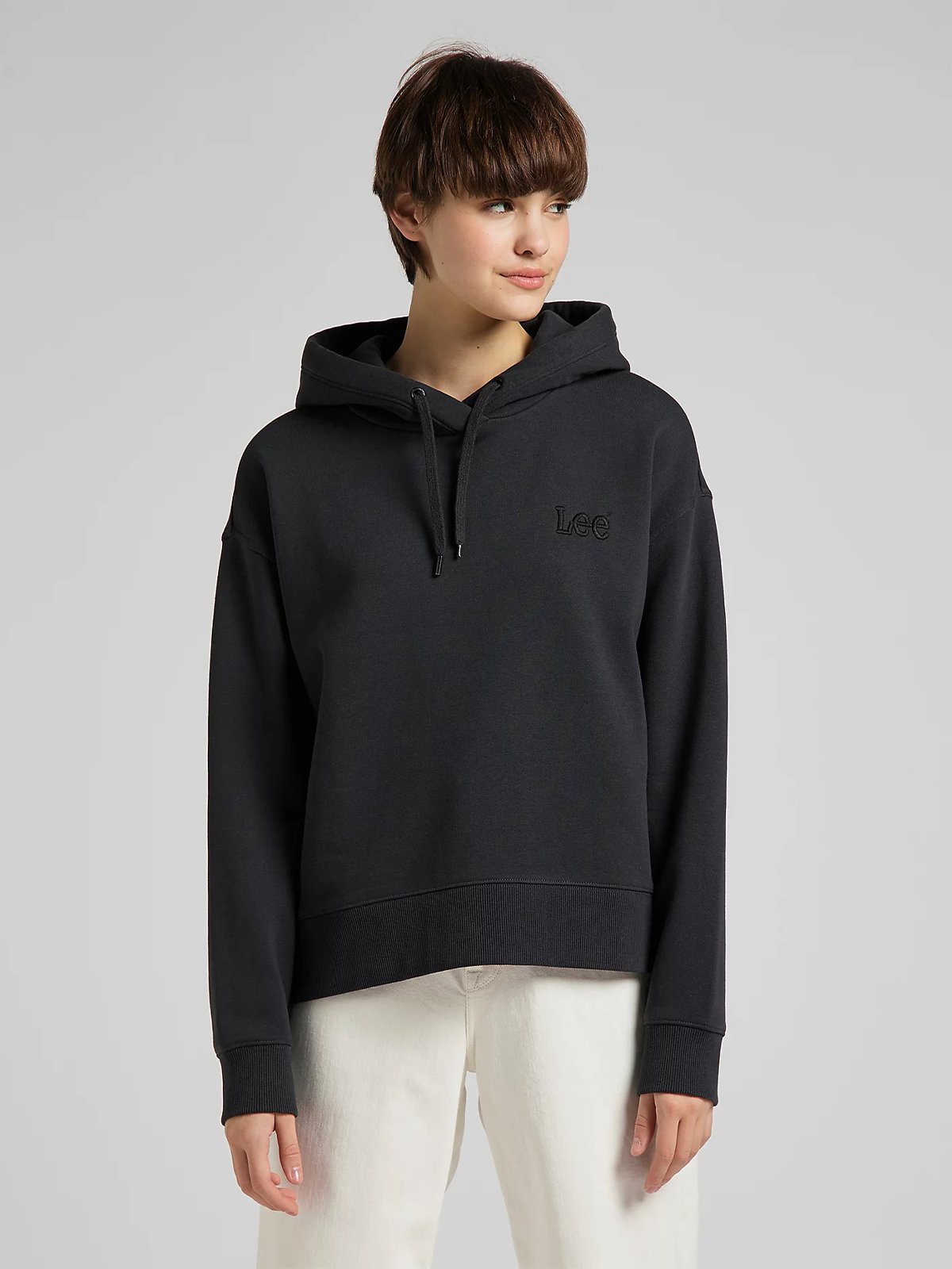 Lee Essential Hoodie Washed Black