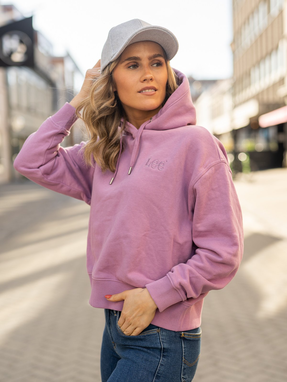 Lee Essential Hoodie Plum