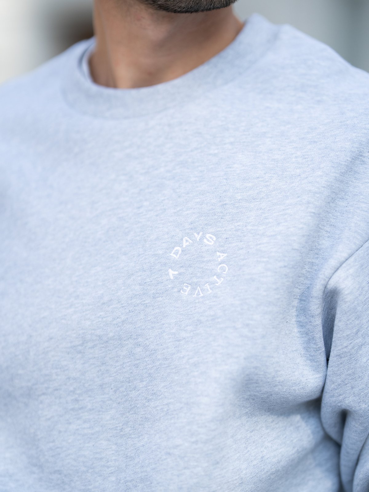 7 DAYS Active Organic Regular Crewneck Heather Grey