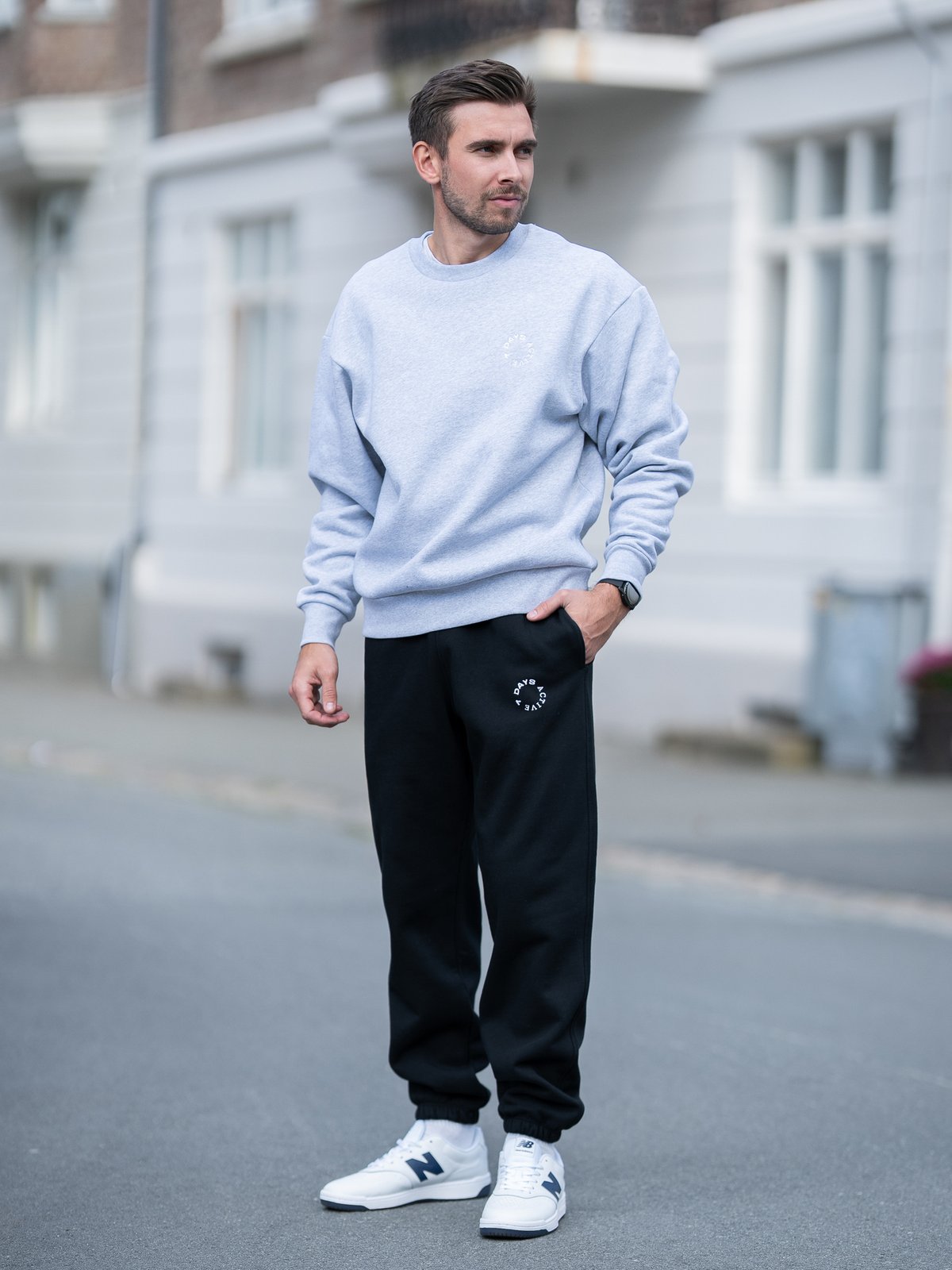 7 DAYS Active Organic Regular Crewneck Heather Grey