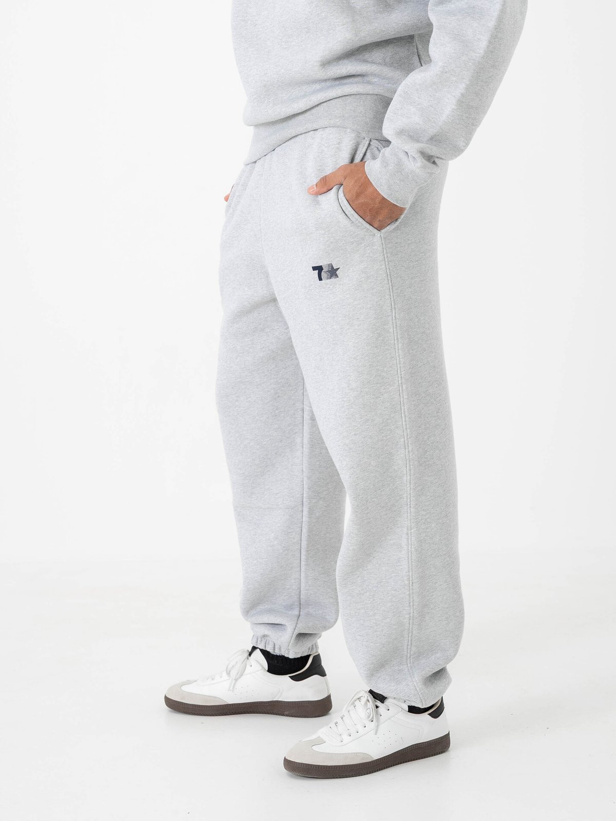 7 DAYS Active Organic Graphic Regular Sweatpants Heather Grey