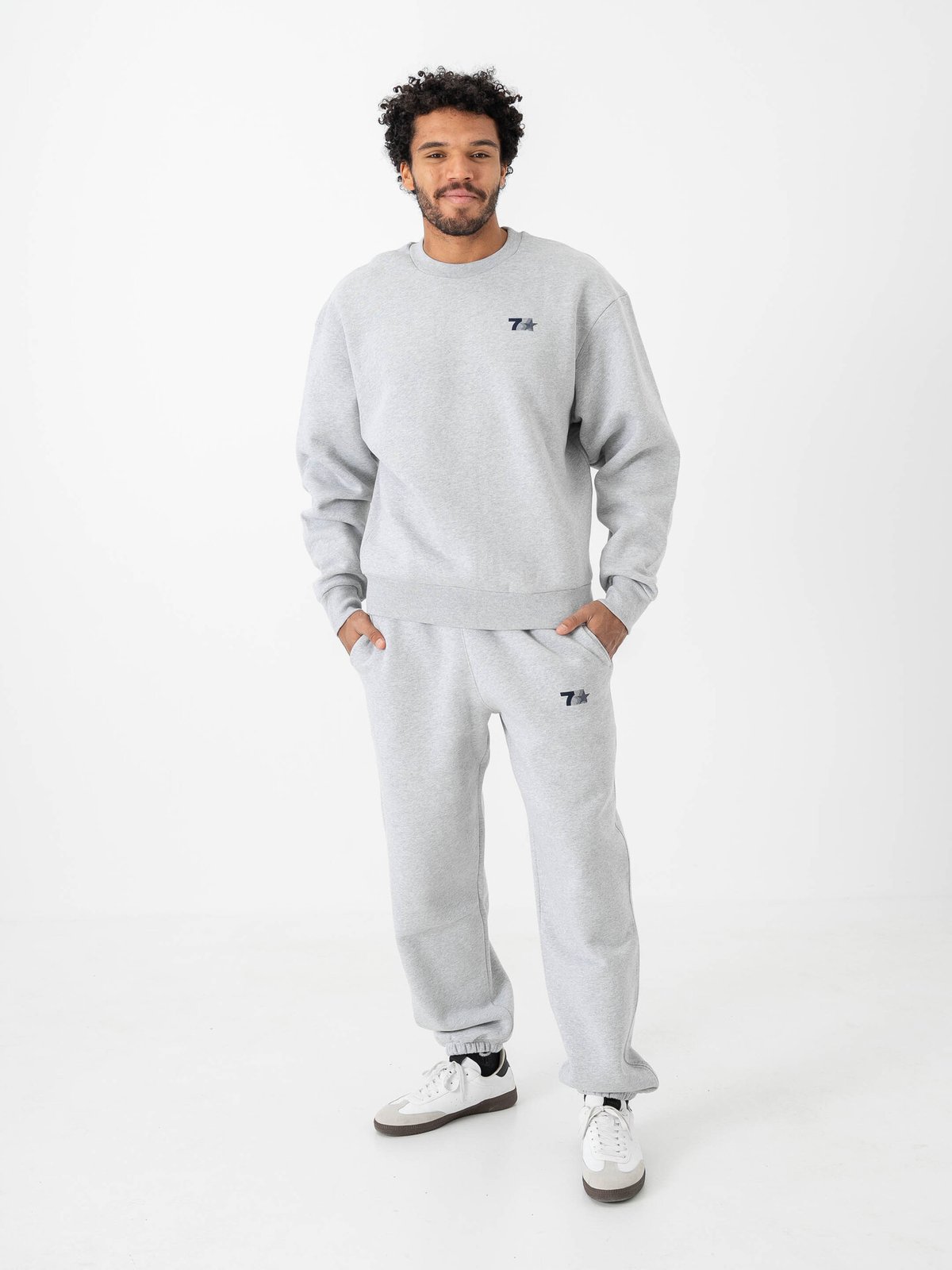 7 DAYS Active Organic Graphic Regular Sweatpants Heather Grey