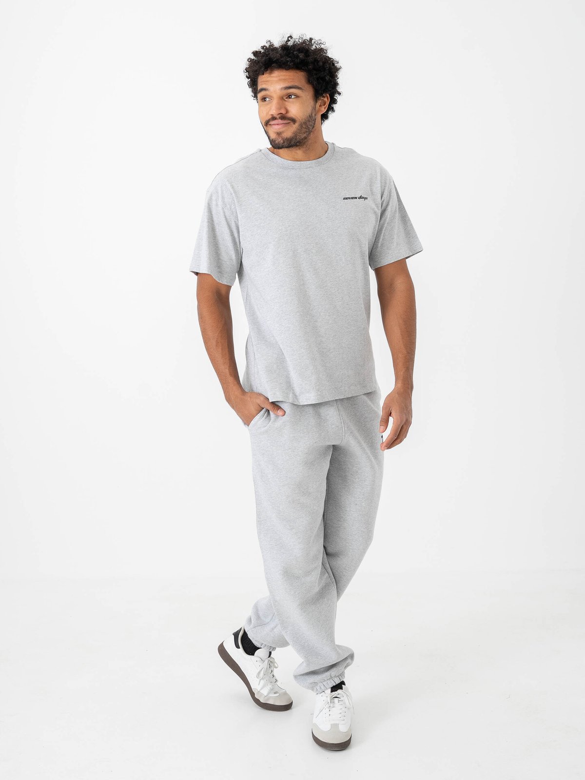 7 DAYS Active Organic Graphic Regular Sweatpants Heather Grey