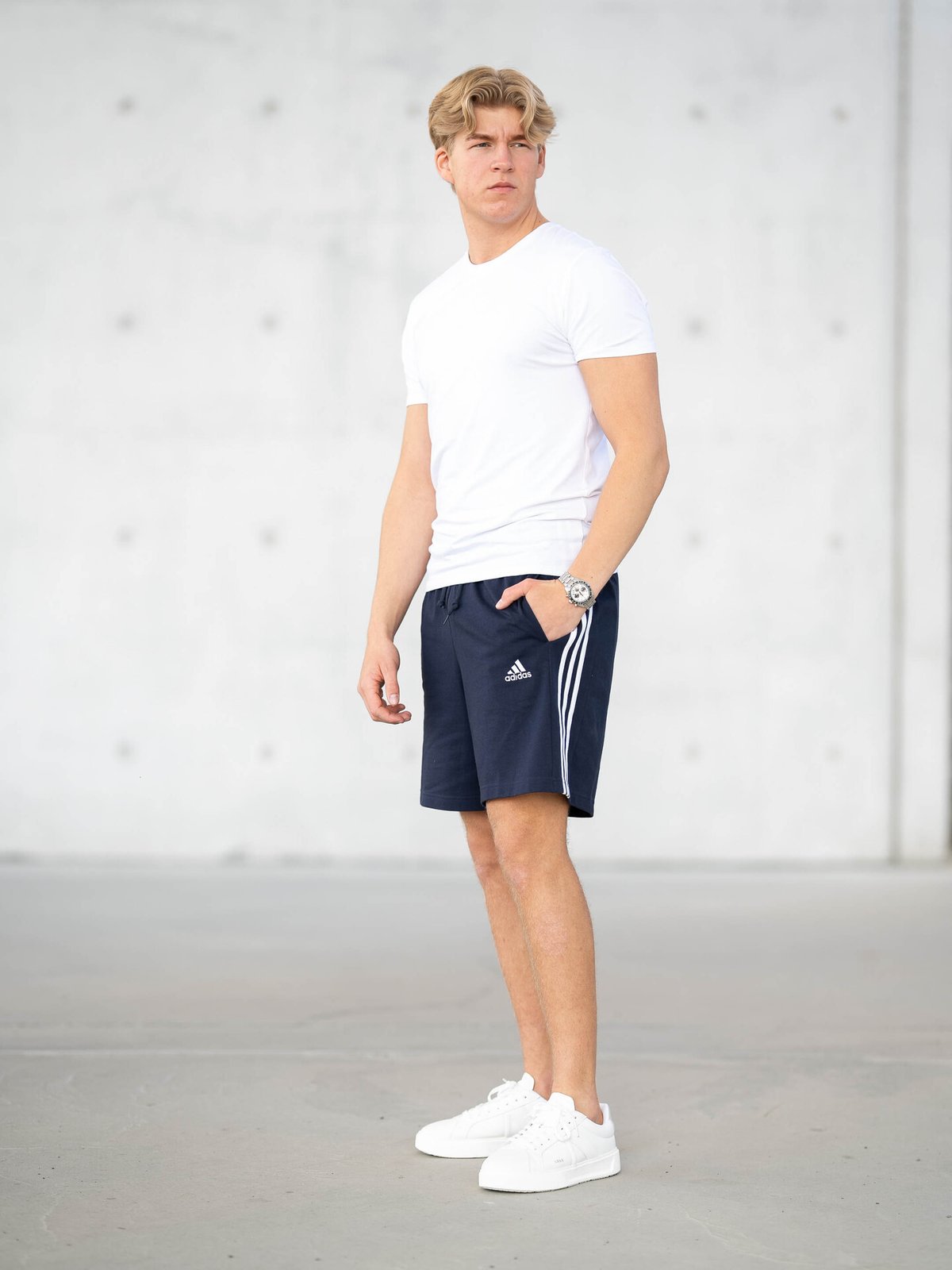 adidas 3-Stripes 7" Shorts Blå