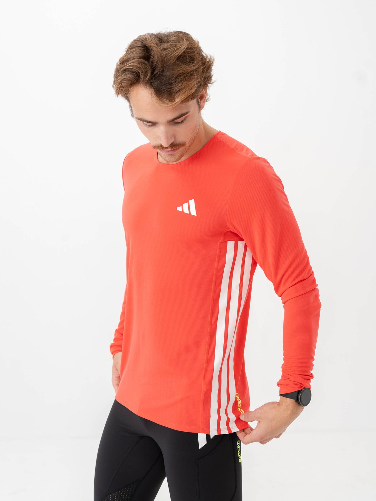 adidas Adizero Long Tee Semi Lucid Red