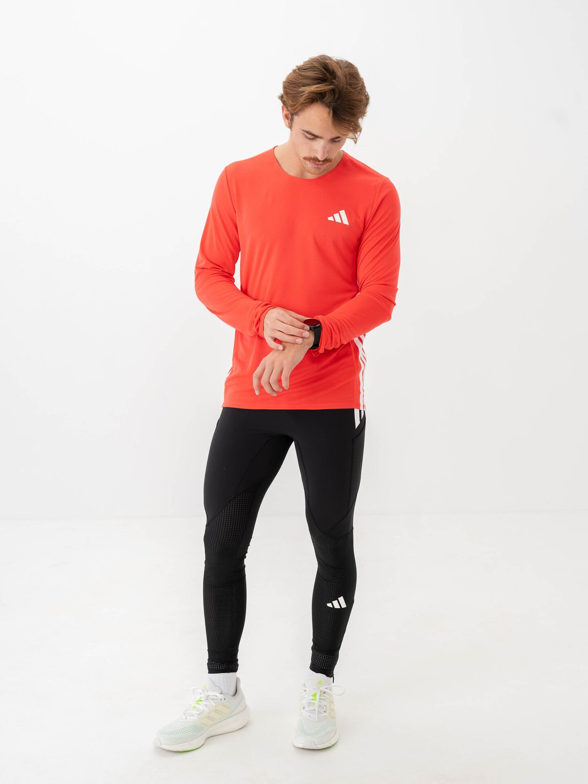 adidas Adizero Long Tee Semi Lucid Red