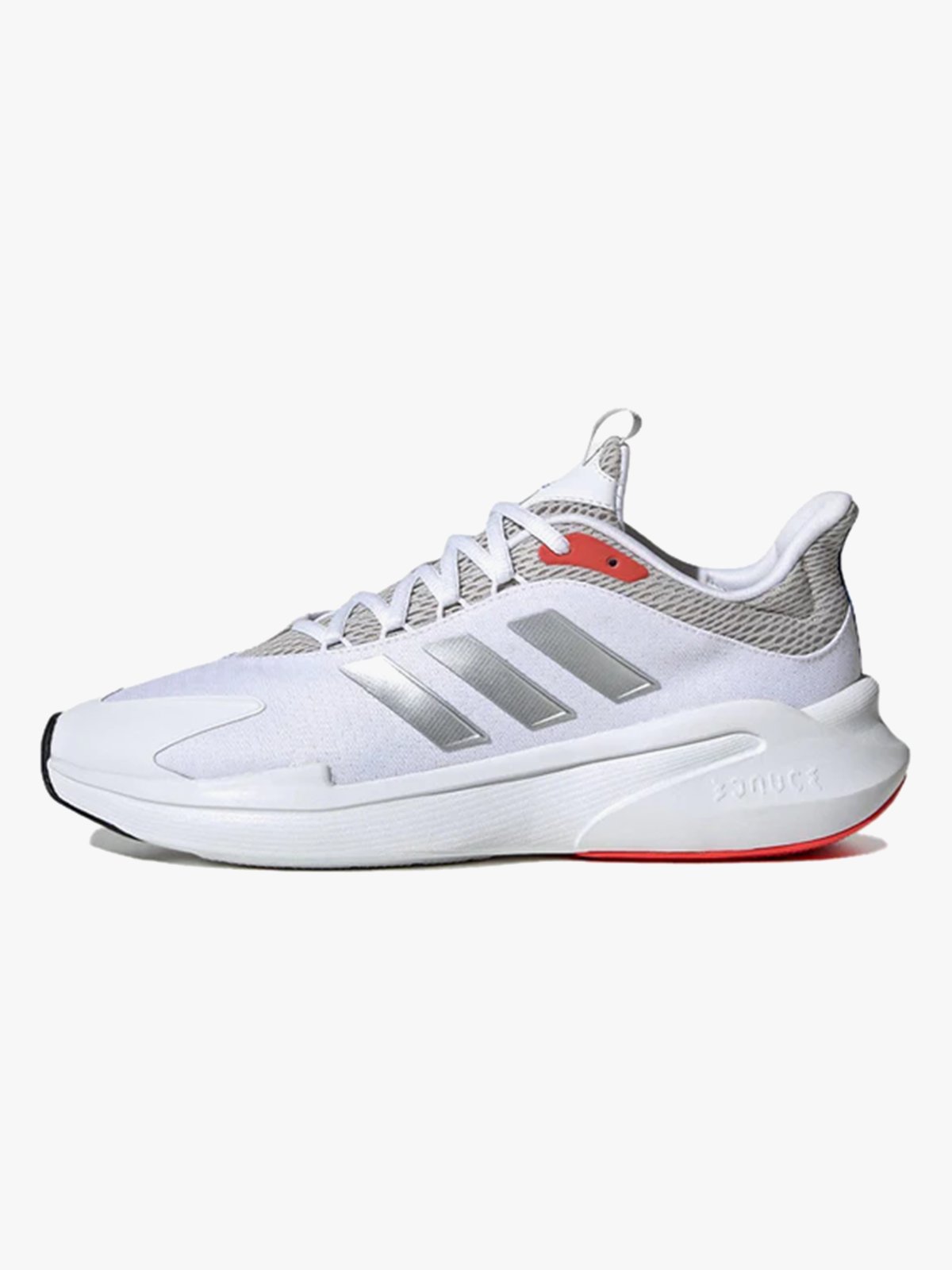 adidas Alphaedge + Cloud White / Silver Metallic / Bright Red