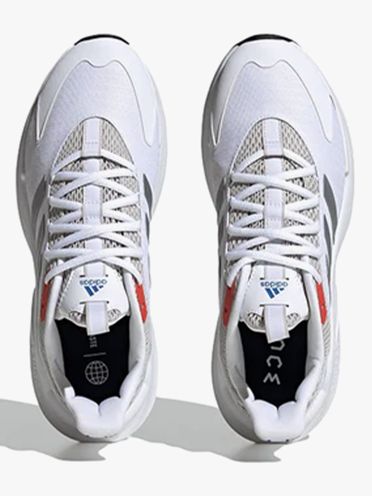 adidas Alphaedge + Cloud White / Silver Metallic / Bright Red