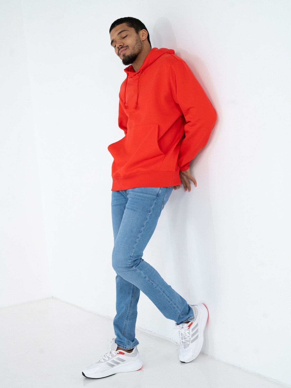 adidas Alphaedge + Cloud White / Silver Metallic / Bright Red