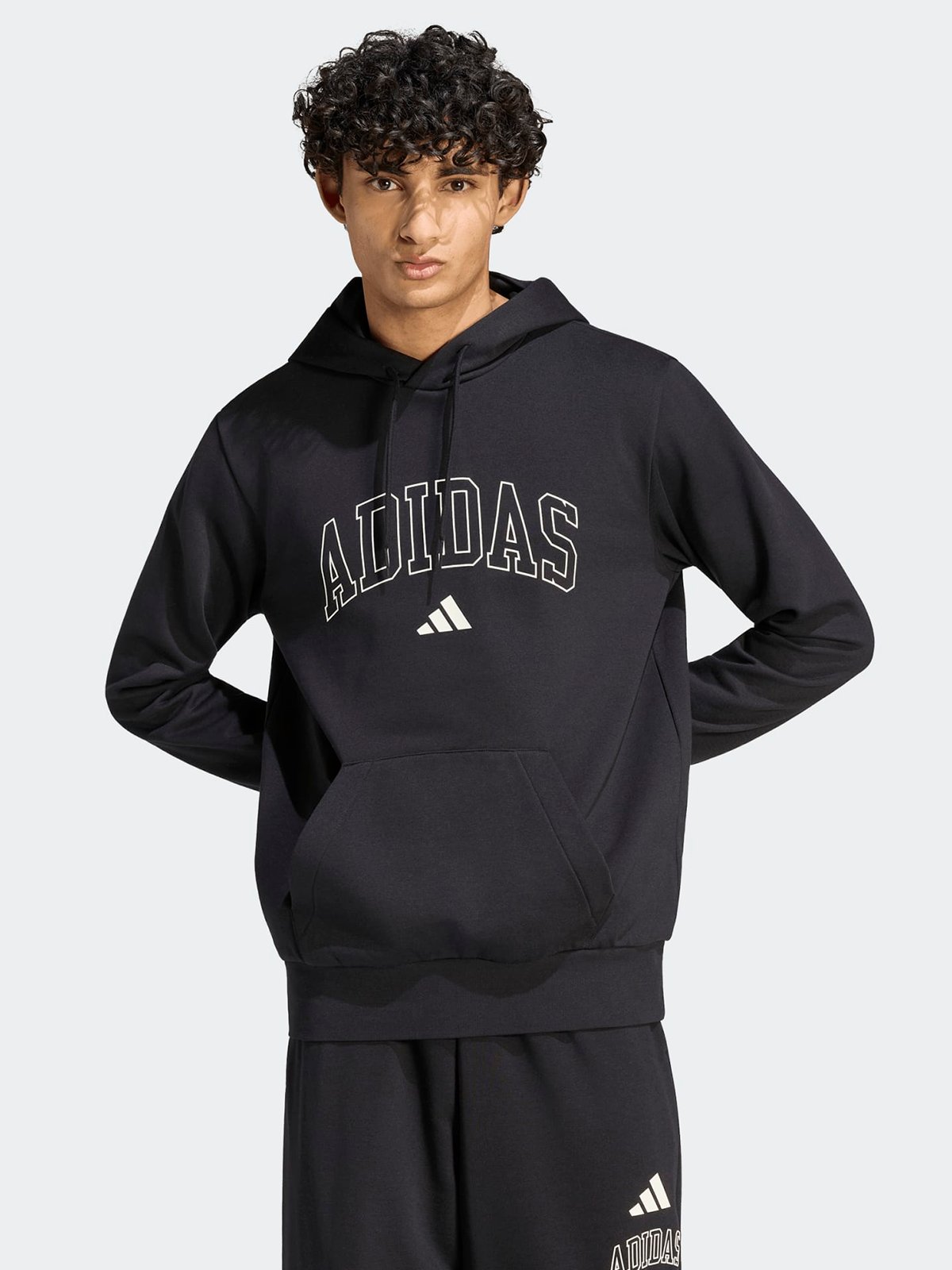 adidas Collegiate Script Graphic Hoodie Black