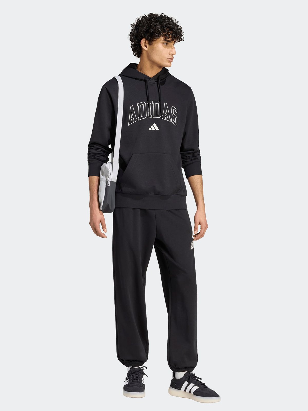 adidas Collegiate Script Graphic Hoodie Black