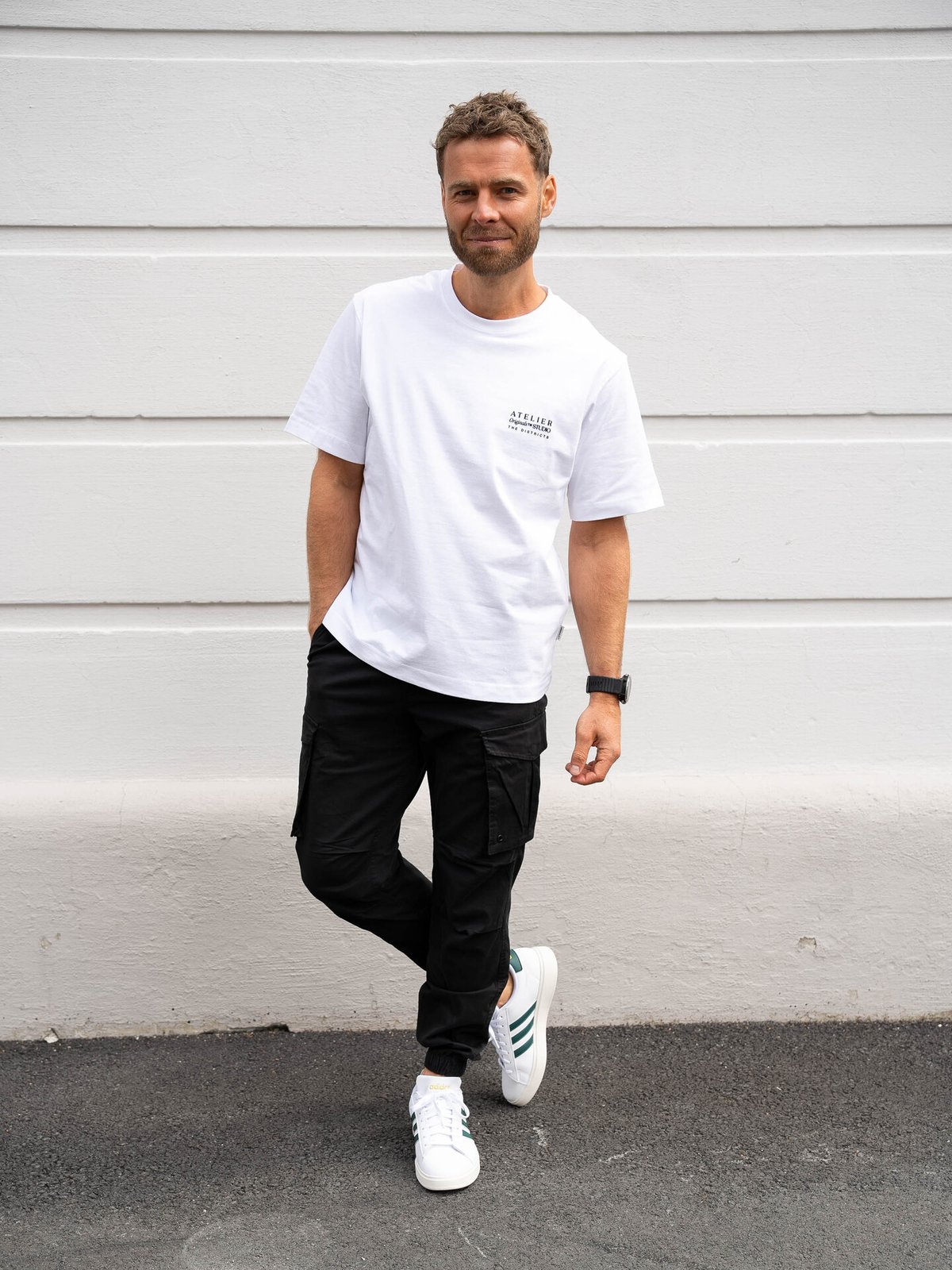 adidas Grand Court 2.0 Cloud White / Collegiate Green / Utility Yellow