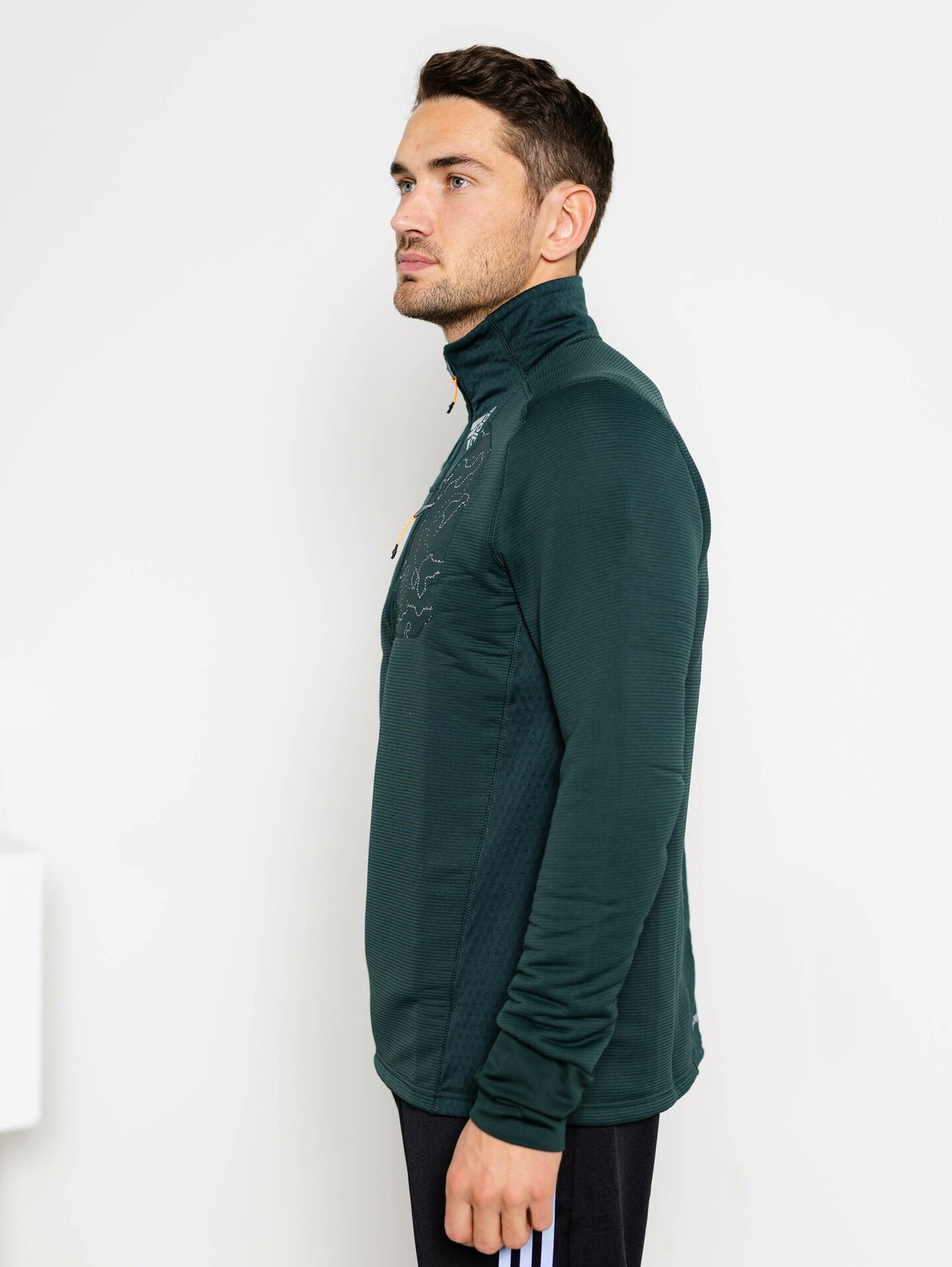 adidas X-City 1/4 Zip Shadow Green / Semi Impact Orange