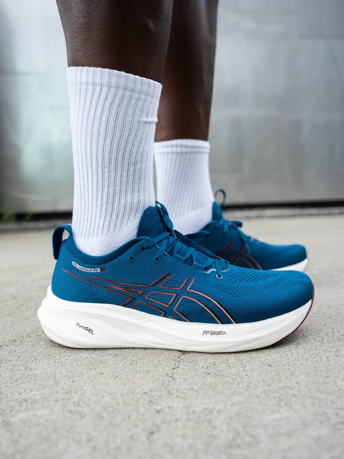 ASICS Gel-Nimbus 26 Rich Navy / Faded Orange