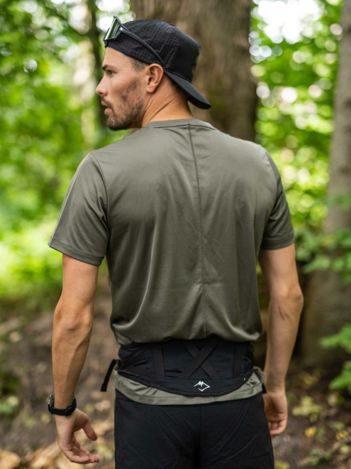 ASICS Fujitrail Logo Short Sleeve Top Mantle Green