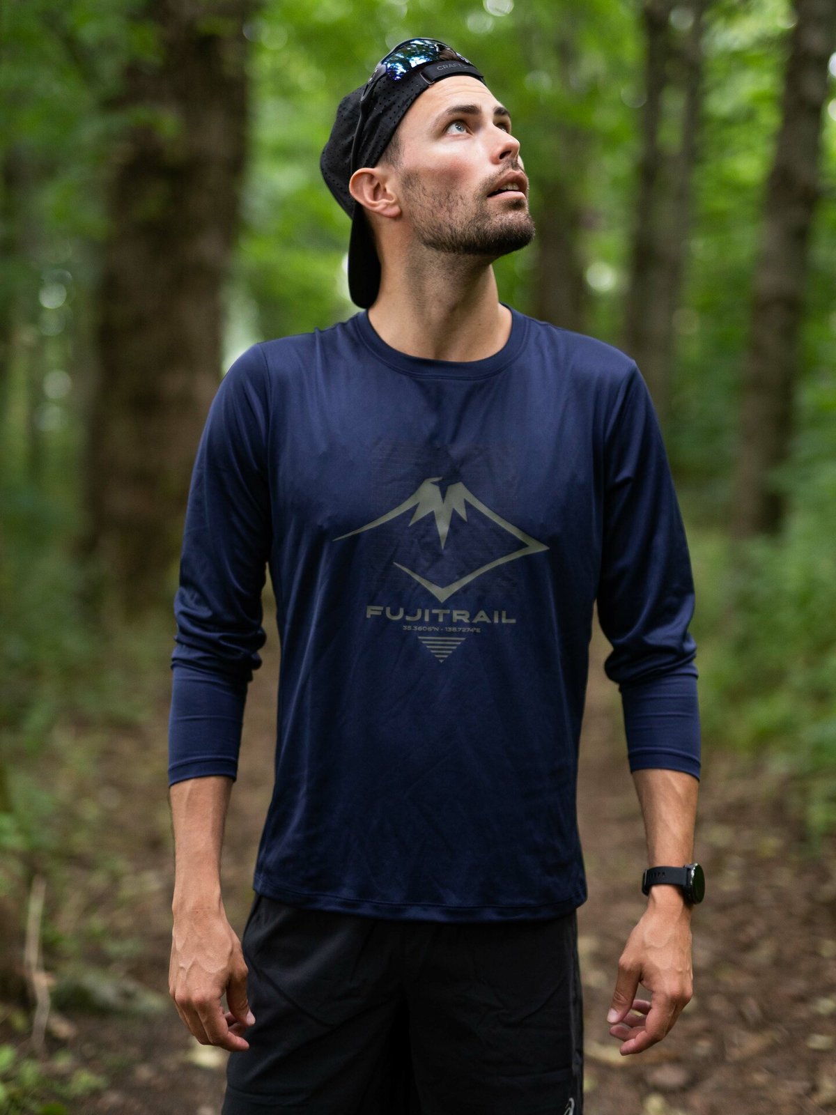ASICS Fujitrail Logo Long Sleeve Top Midnight