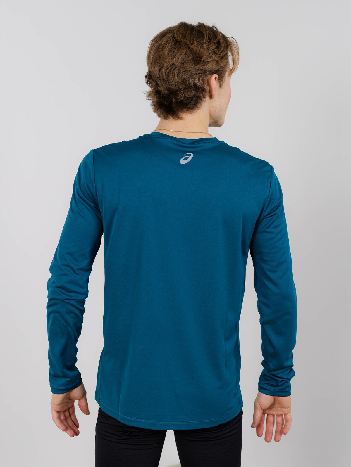 ASICS Fujitrail Logo Long Sleeve Top Ink Teal