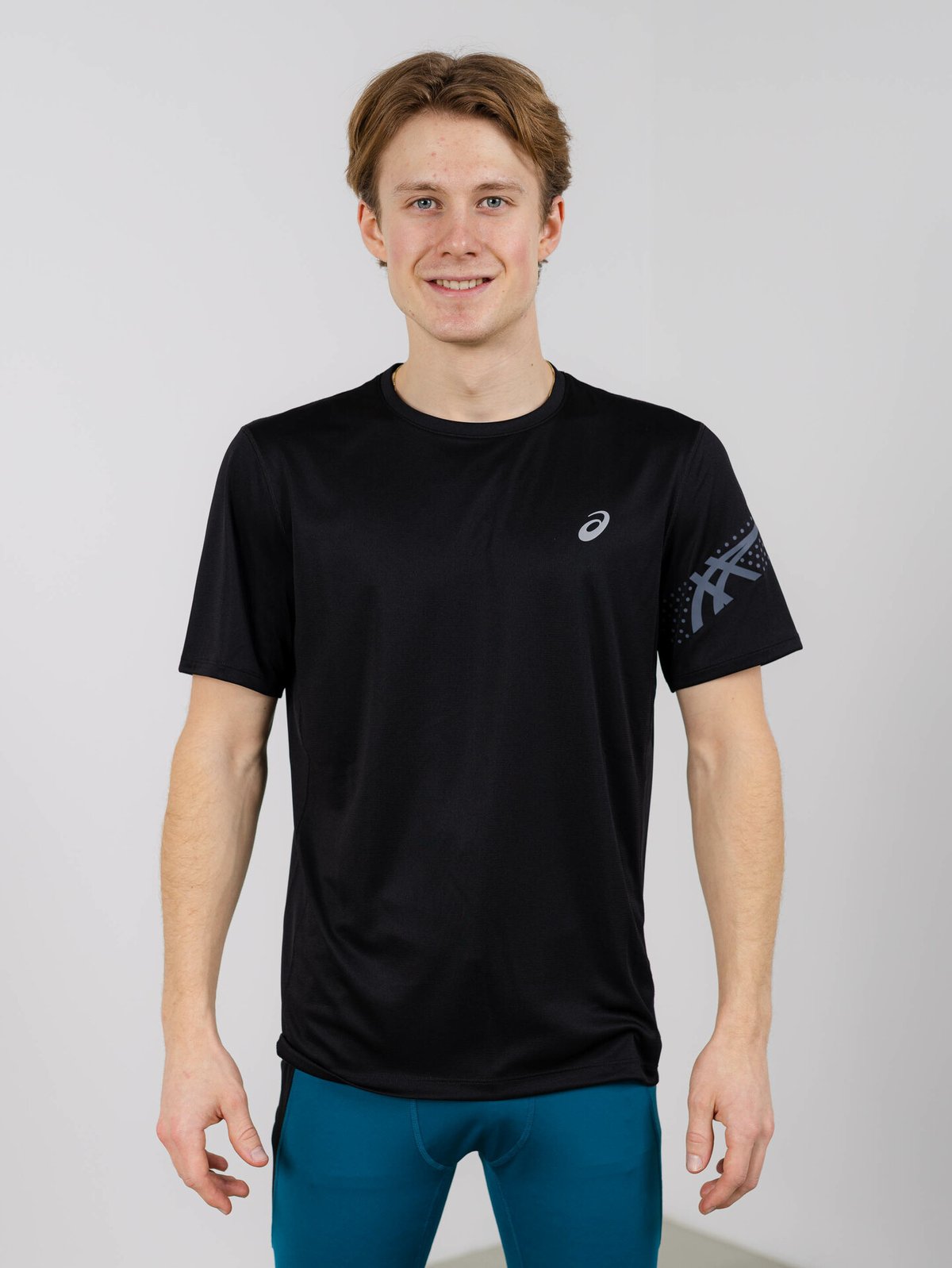 ASICS Icon Short Sleeve Top Performance Black/Carrier Grey