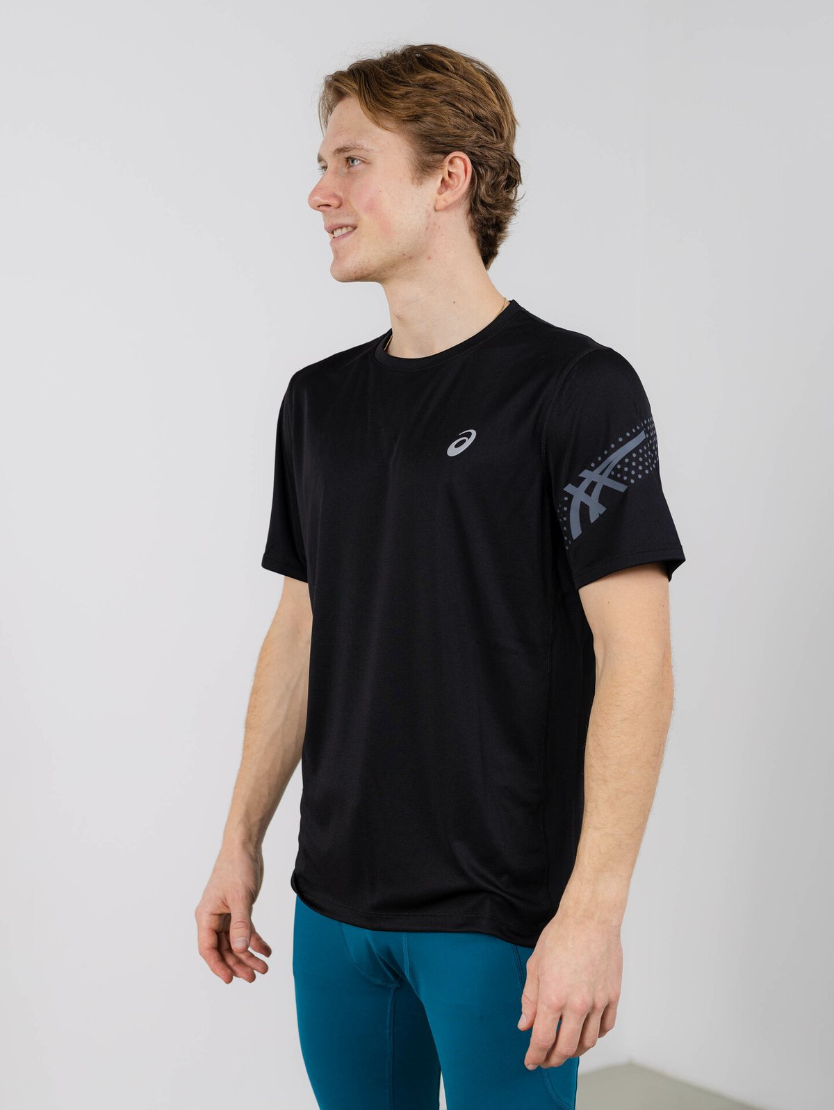 ASICS Icon Short Sleeve Top Performance Black/Carrier Grey