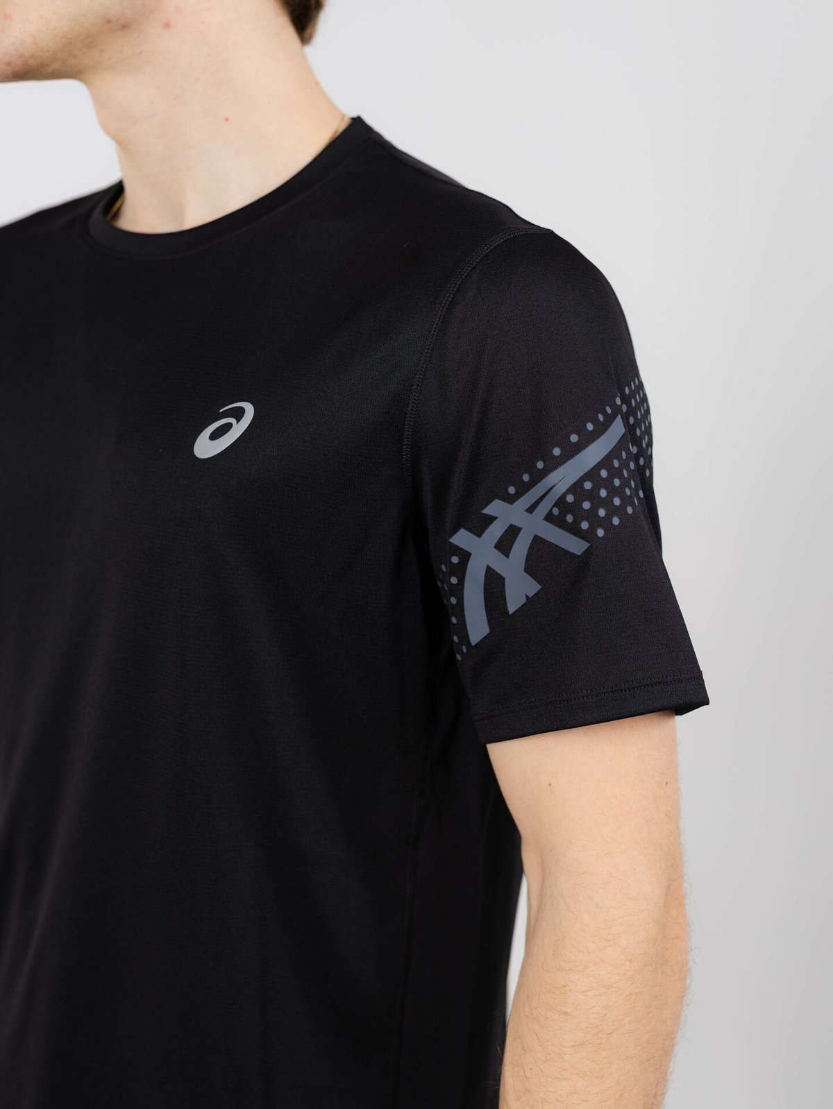 ASICS Icon Short Sleeve Top Performance Black/Carrier Grey