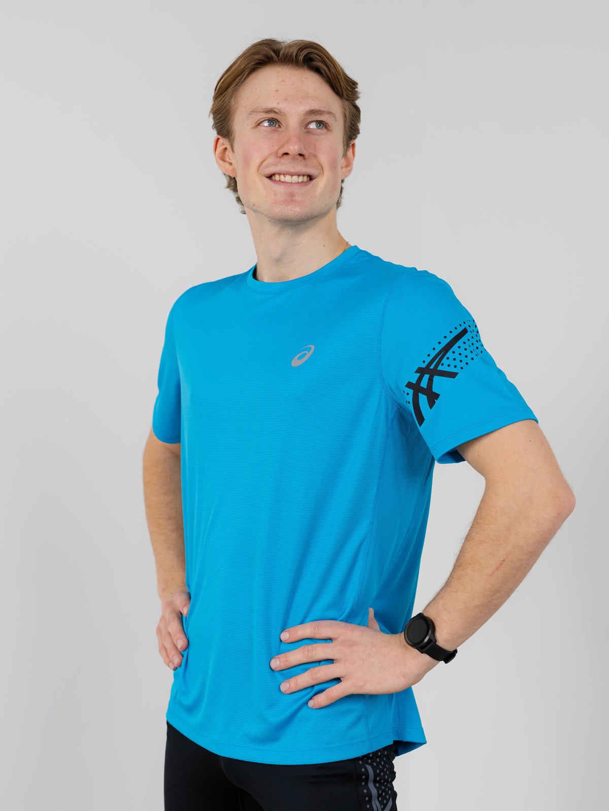 ASICS Icon Short Sleeve Top Island Blue/Performance Black