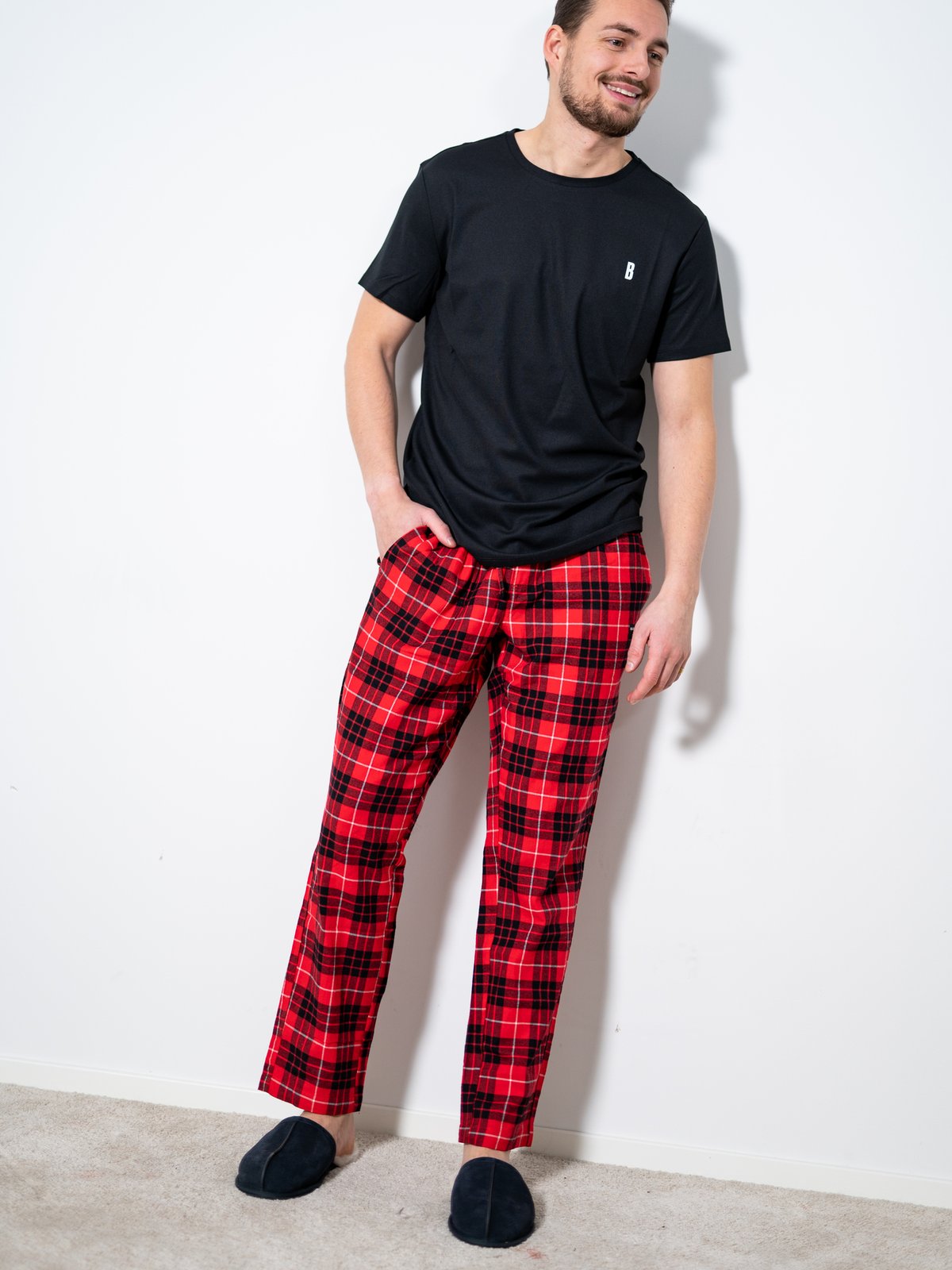 Björn Borg Core Pyjama Pants Black, Red