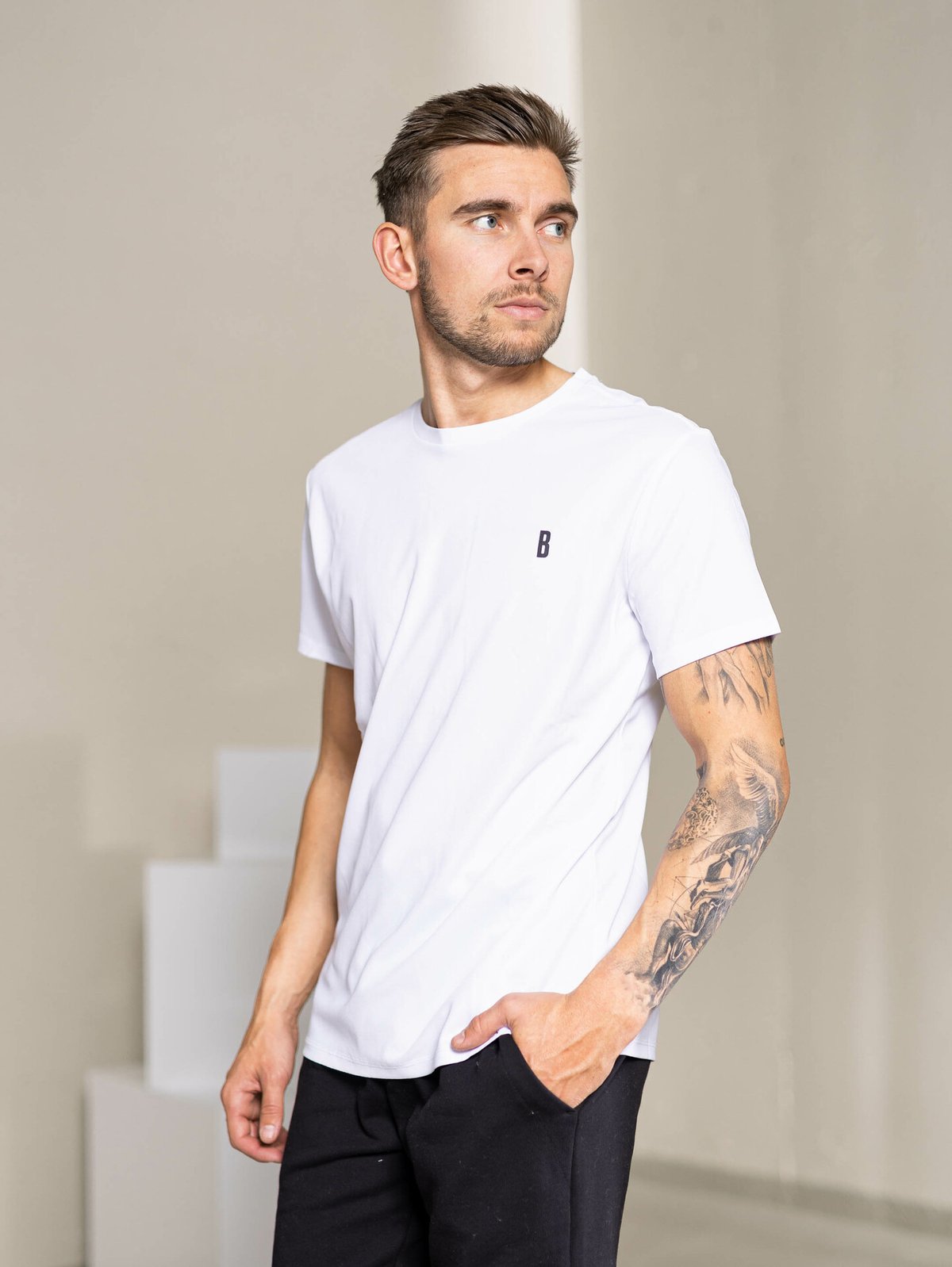 Björn Borg Ace T-Shirt Stripe Brilliant White