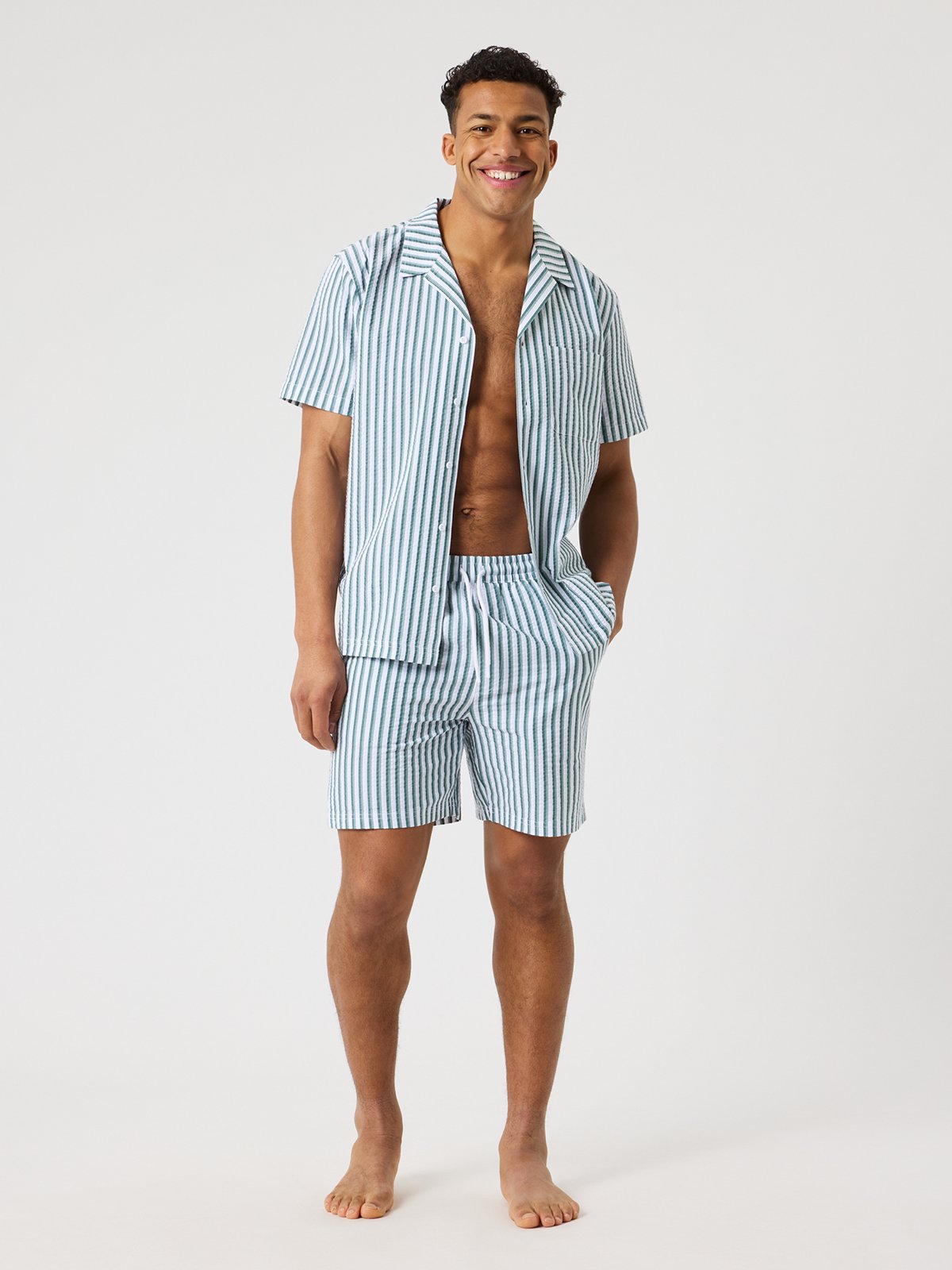 Björn Borg Seersucker Resort Shirt BB 7 Stripe 1