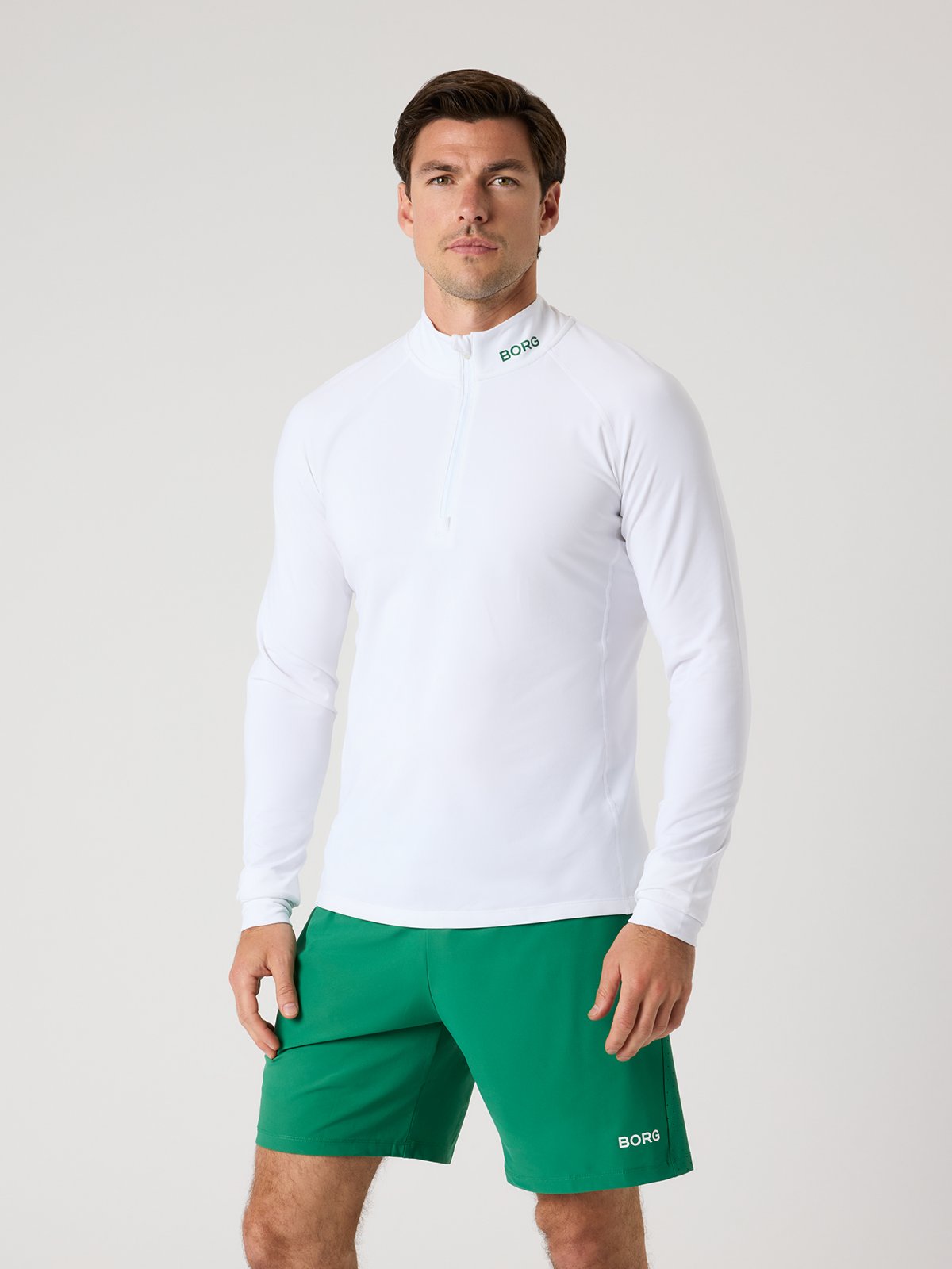 Björn Borg Golf Midlayer Half Zip Brilliant White