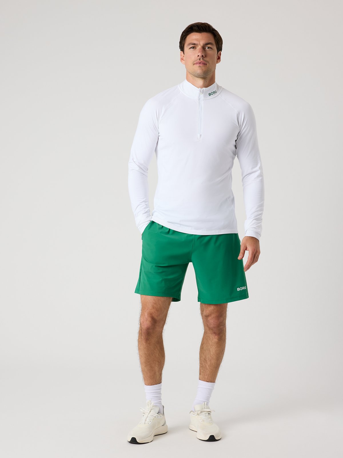 Björn Borg Golf Midlayer Half Zip Brilliant White