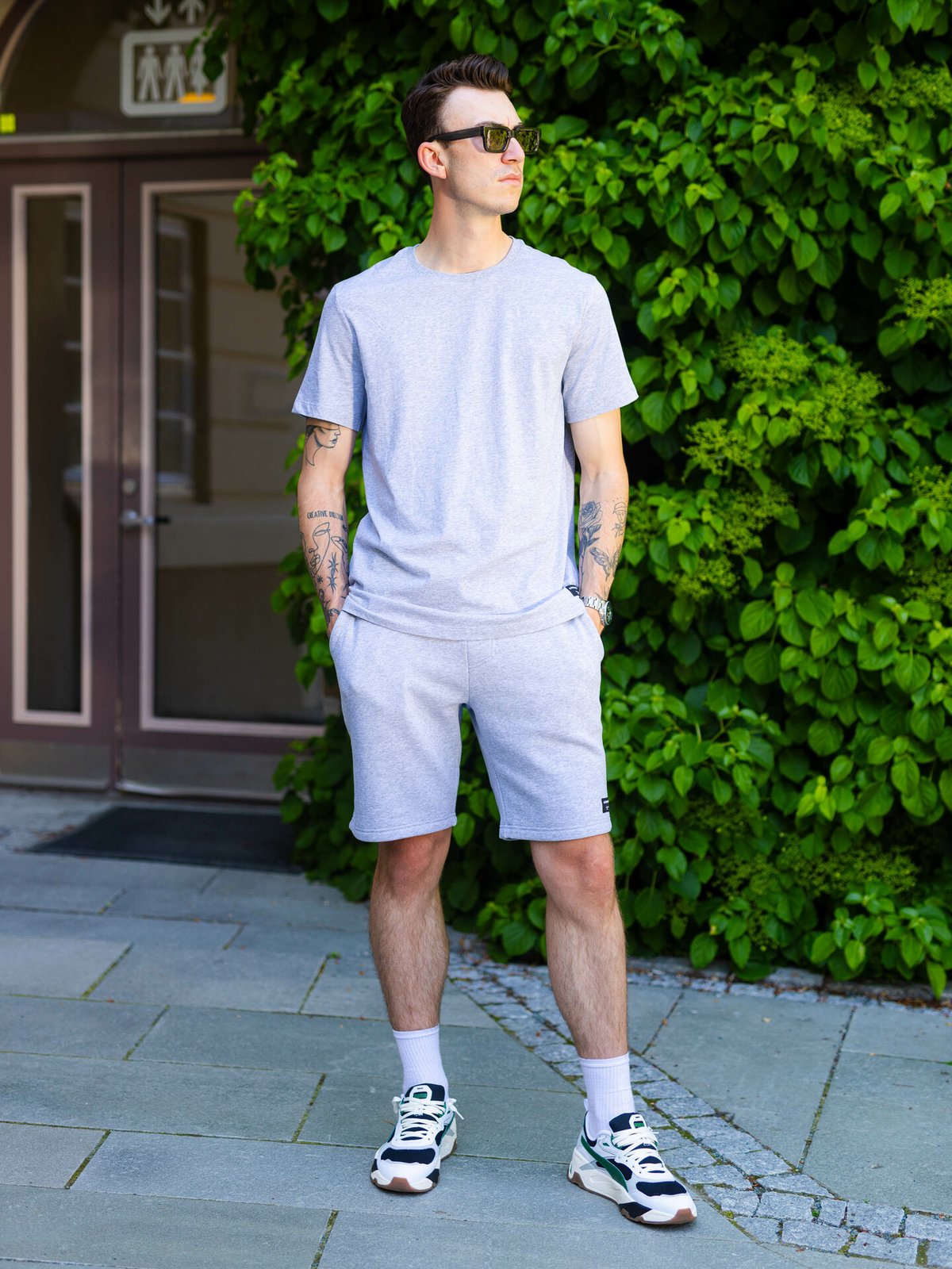 Björn Borg Centre T-Shirt Light Grey Melange