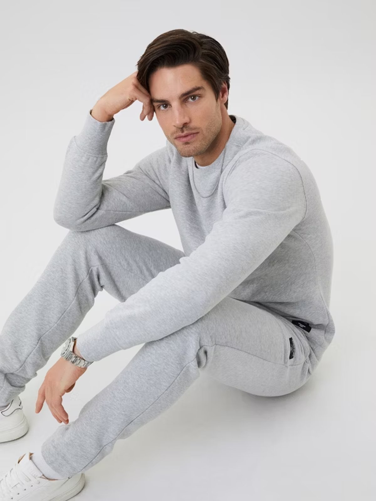 Björn Borg Centre Tapered Pant Light Grey Melange