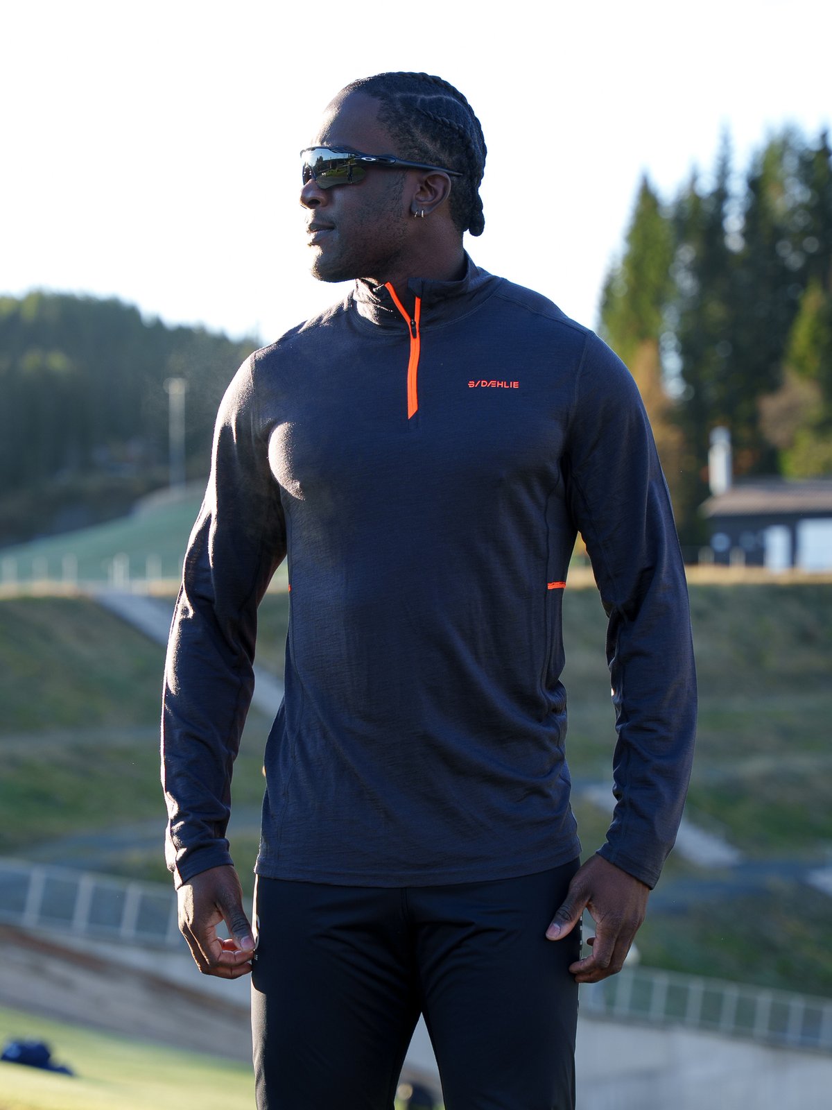 Dæhlie Performance Wool Half-Zip Marineblå