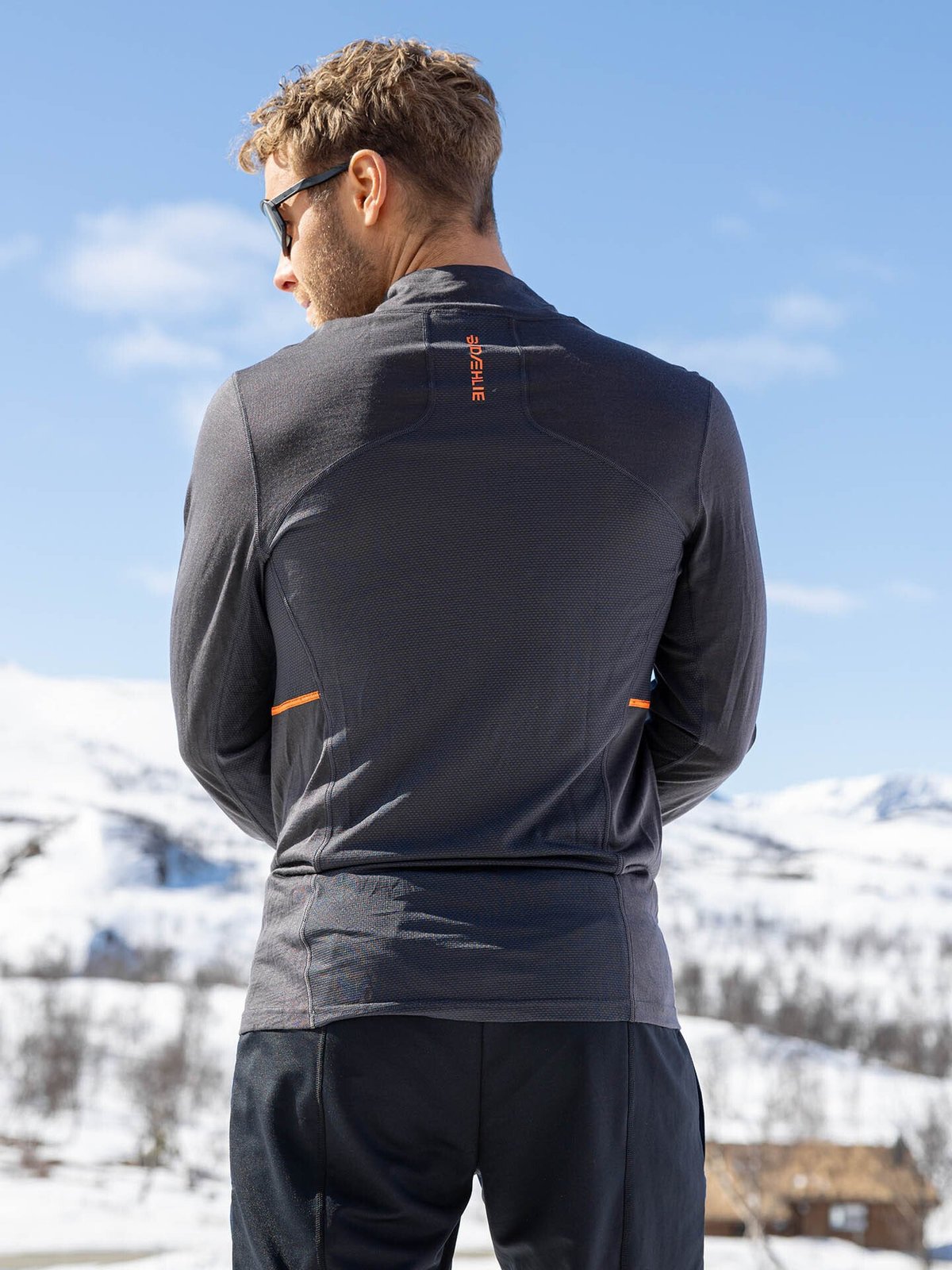 Dæhlie Performance Wool Half-Zip Obsidian