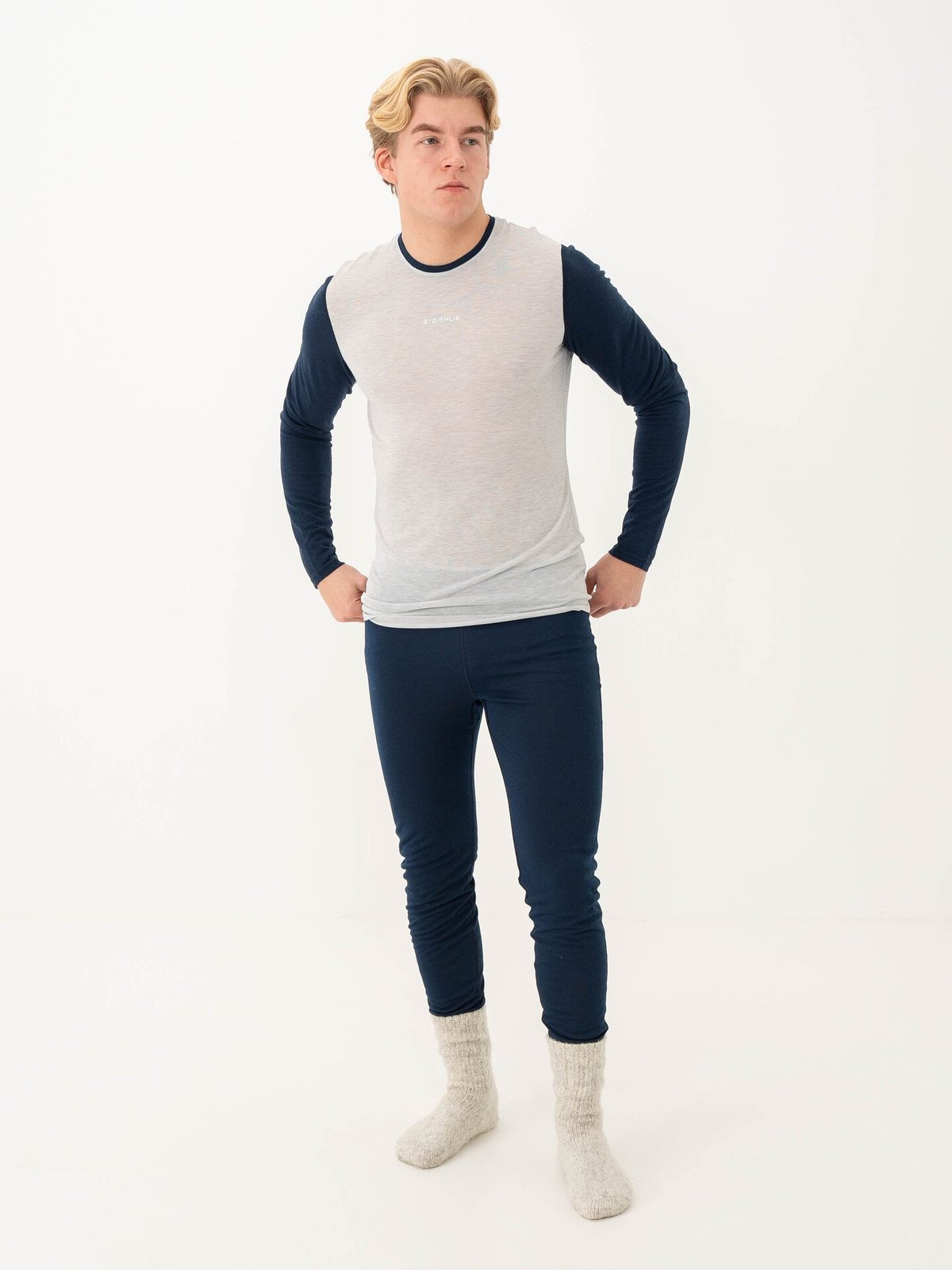 Dæhlie Activate Wool Mix Long Sleeve Quiet Grey