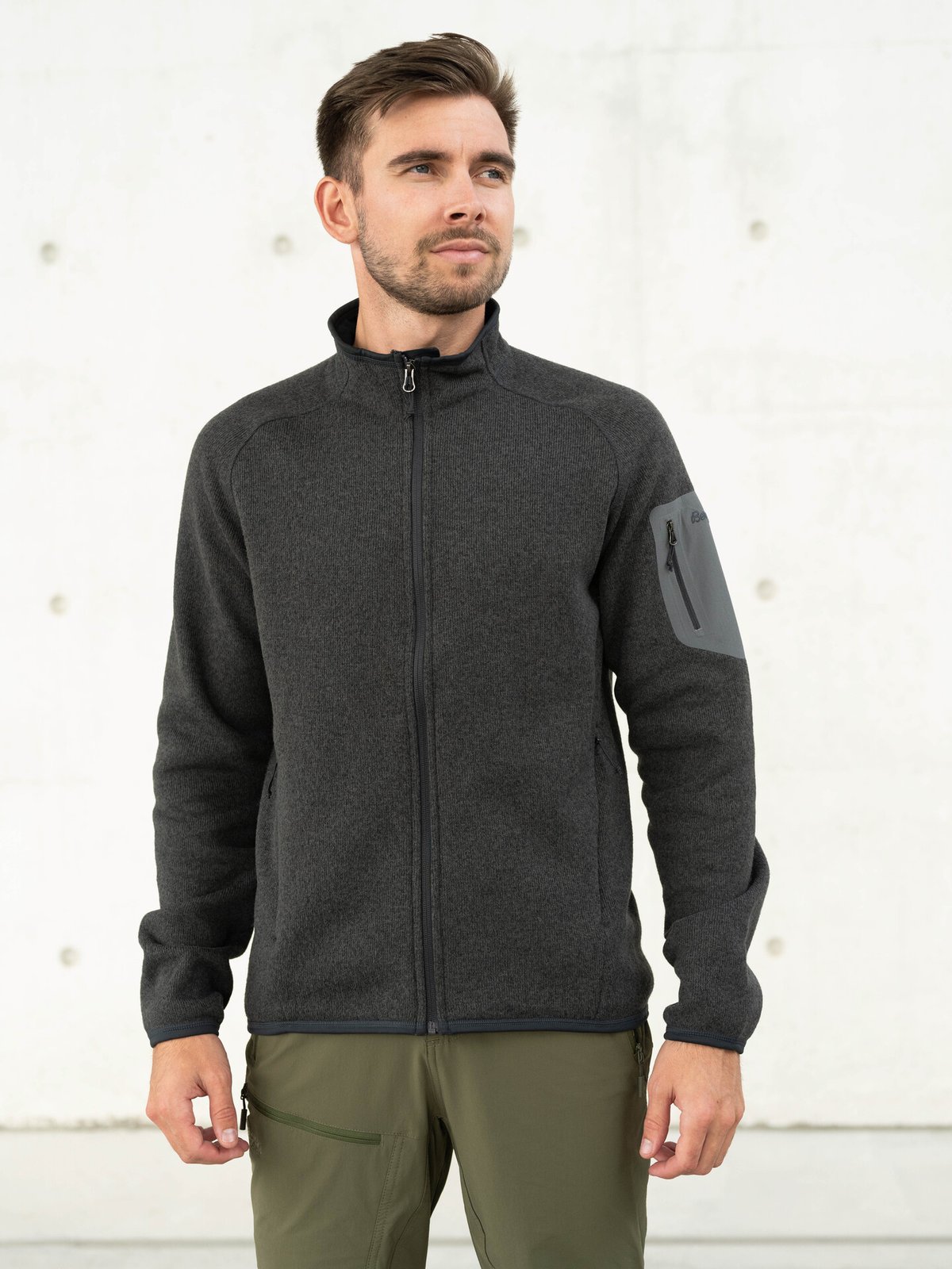 Bergans Kamphaug Knitted Jacket Dark Shadow Grey