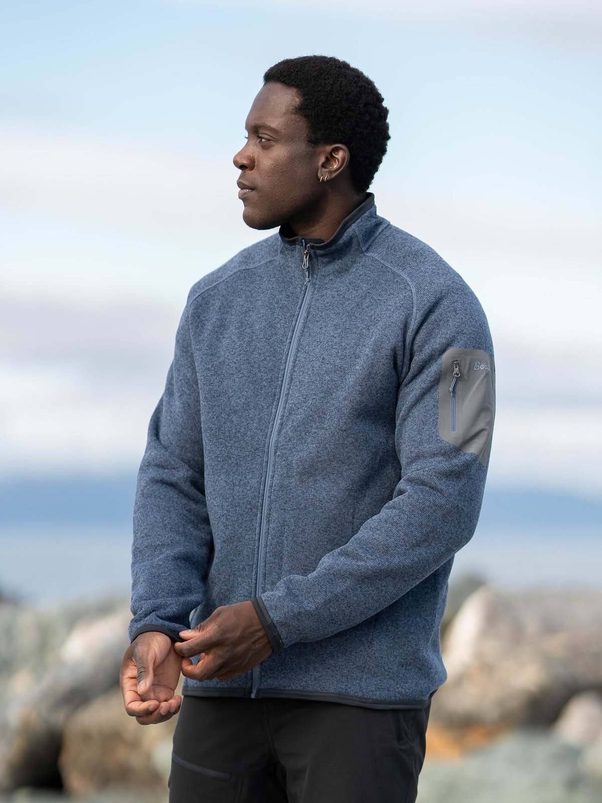 Bergans Kamphaug Knitted Jacket Granite Blue