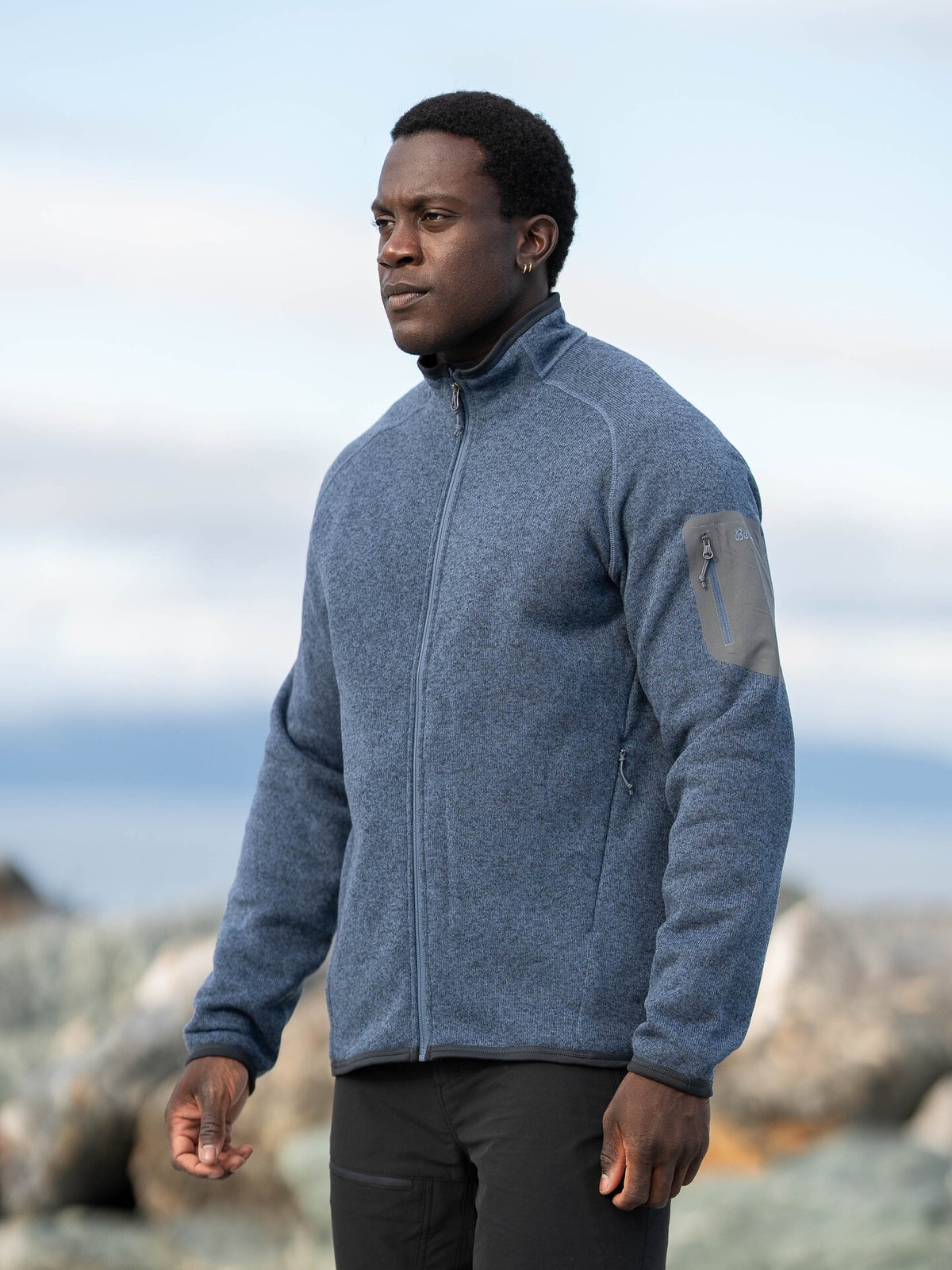 Bergans Kamphaug Knitted Jacket Granite Blue